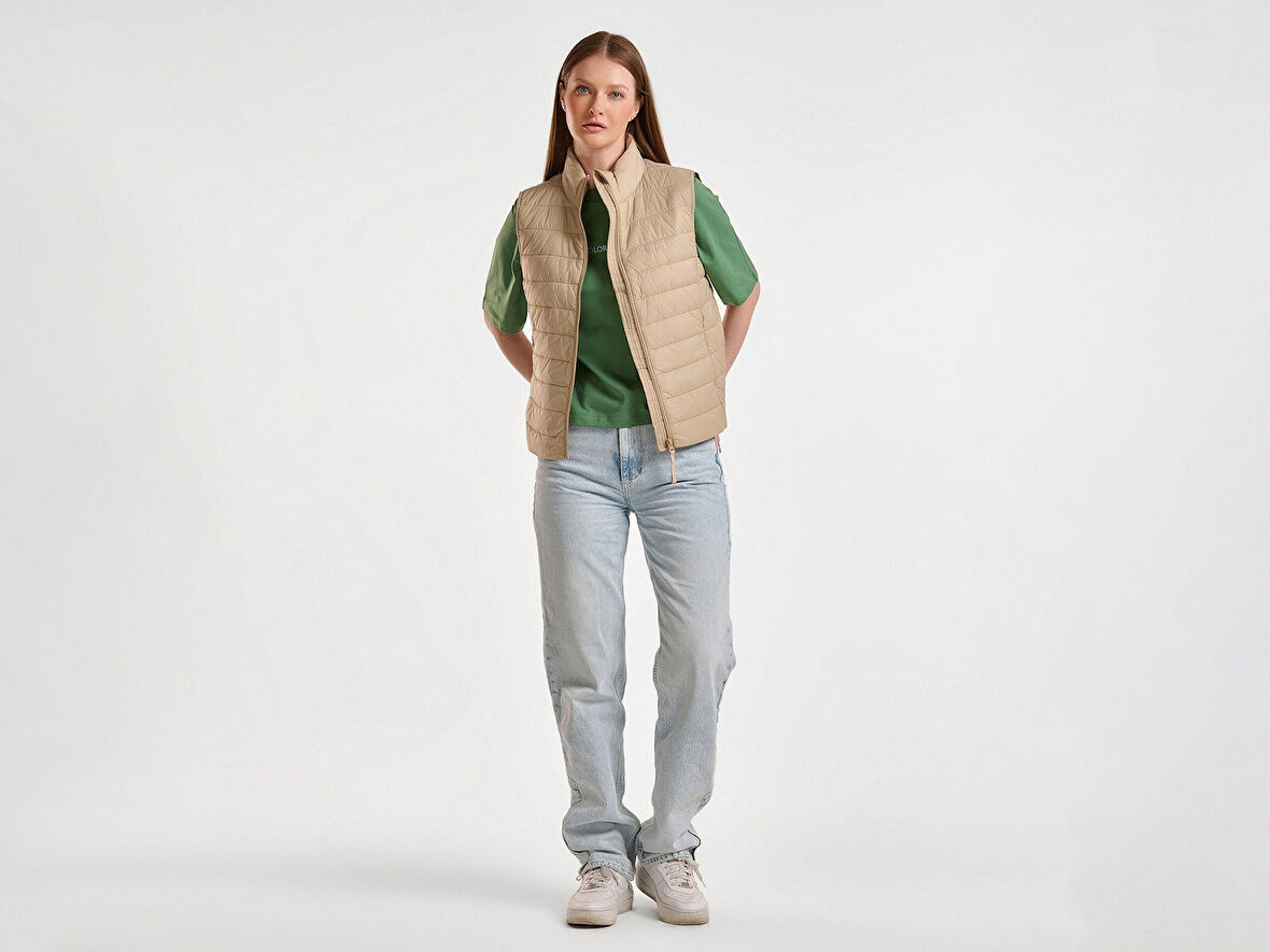 Benetton Kadın Vizon Yelek