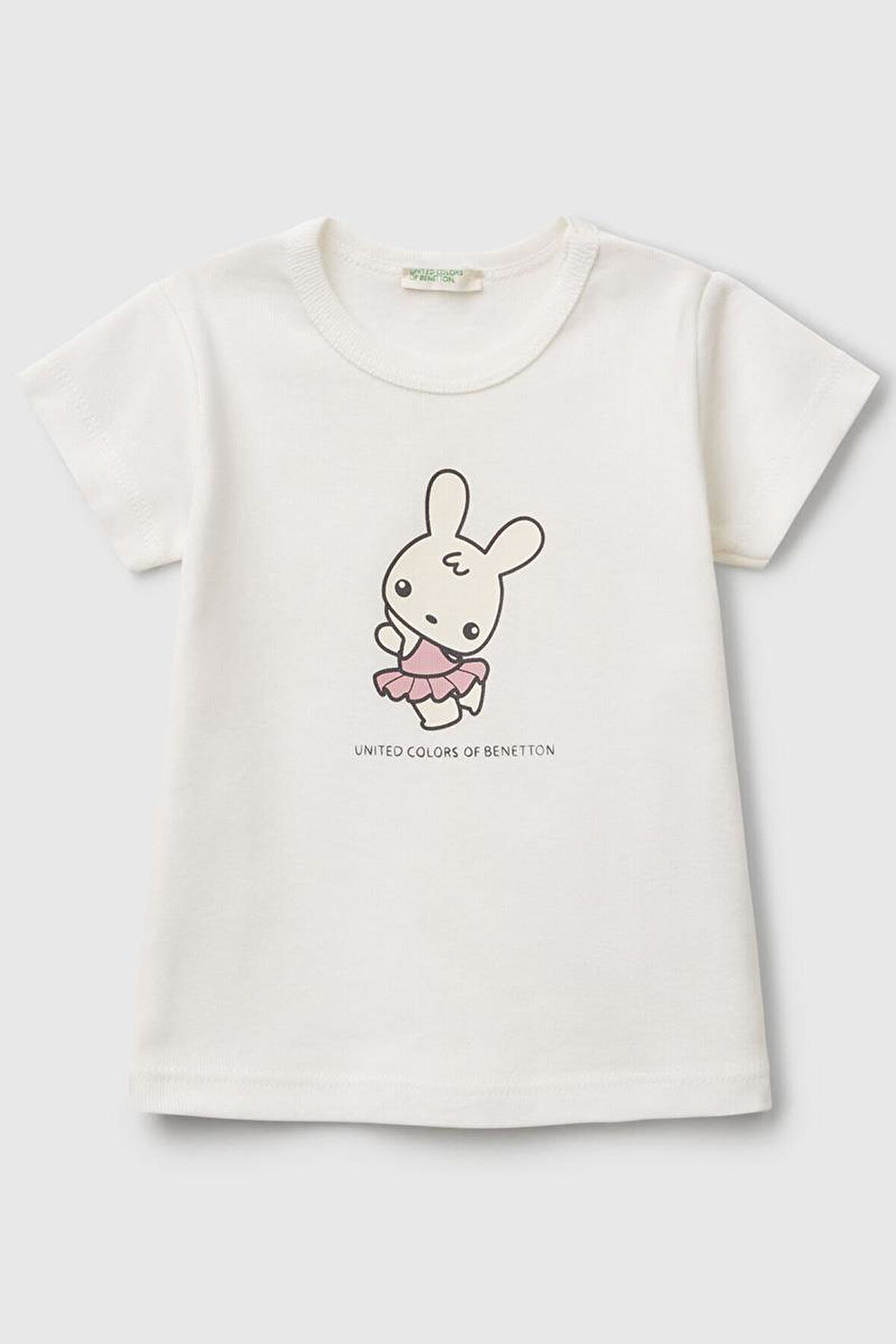 United Colors of Benetton Erkek Bebek T shirt Beyaz 3I9WA1062