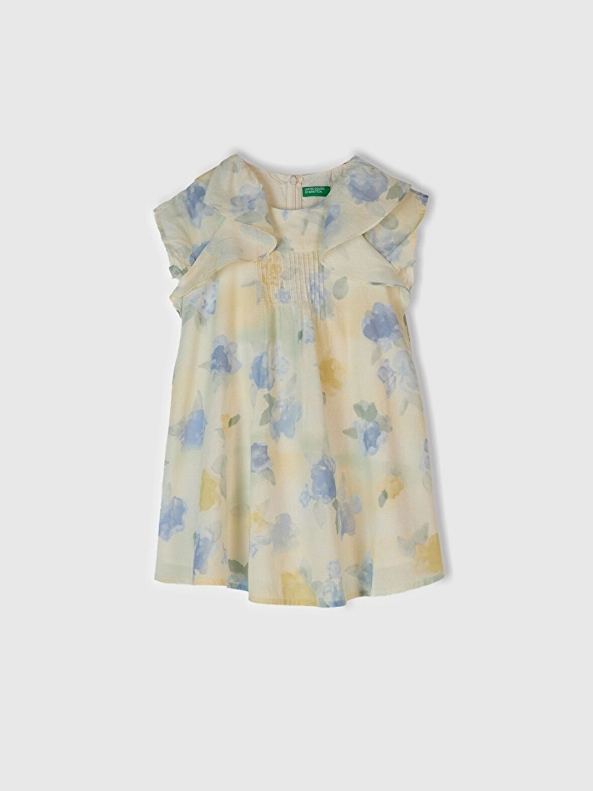 Benetton Kız Çocuk Batik Elbise 1-6 Yaş Mavi