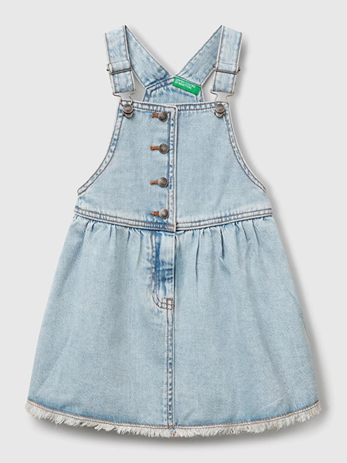 Benetton Kız Çocuk Kot Salopet Etek 1-6 Yaş Mavi