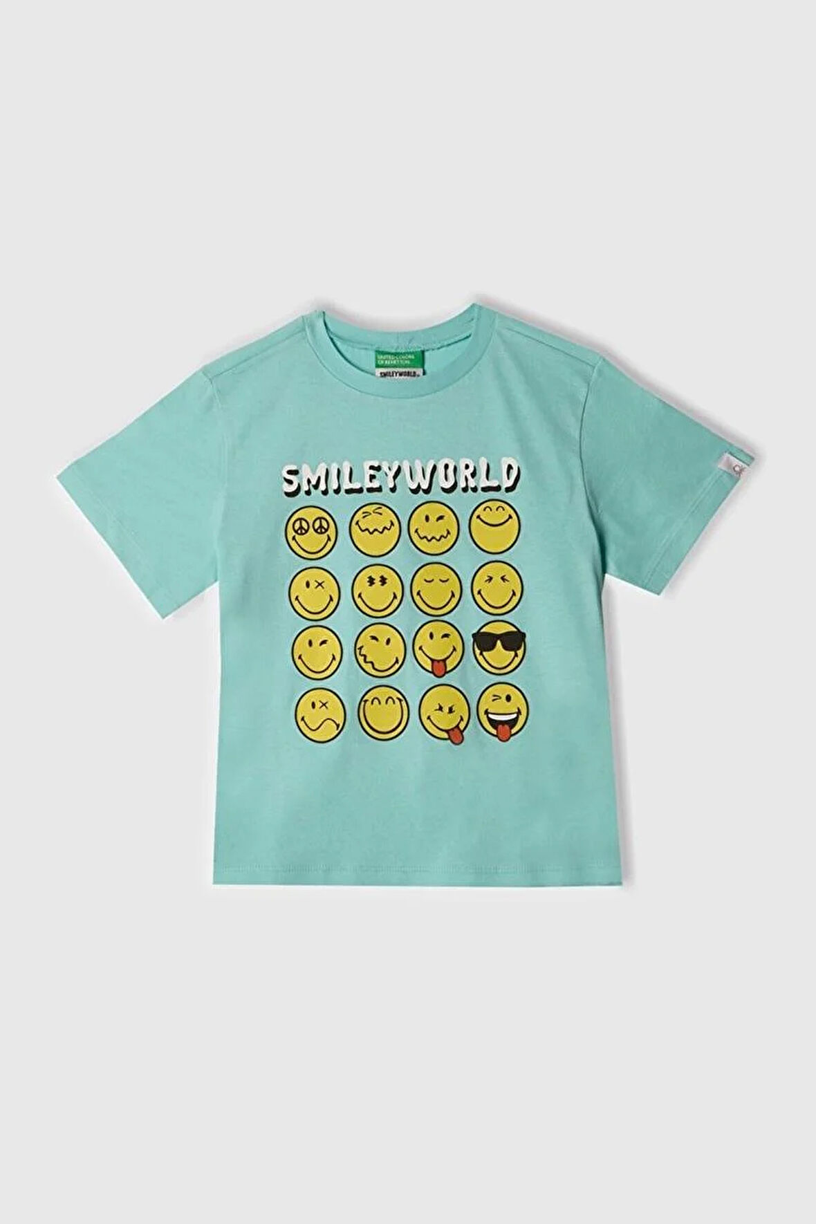 United Colors of Benetton Erkek Çocuk Smile T shirt Turkuaz 3I1XG10IH