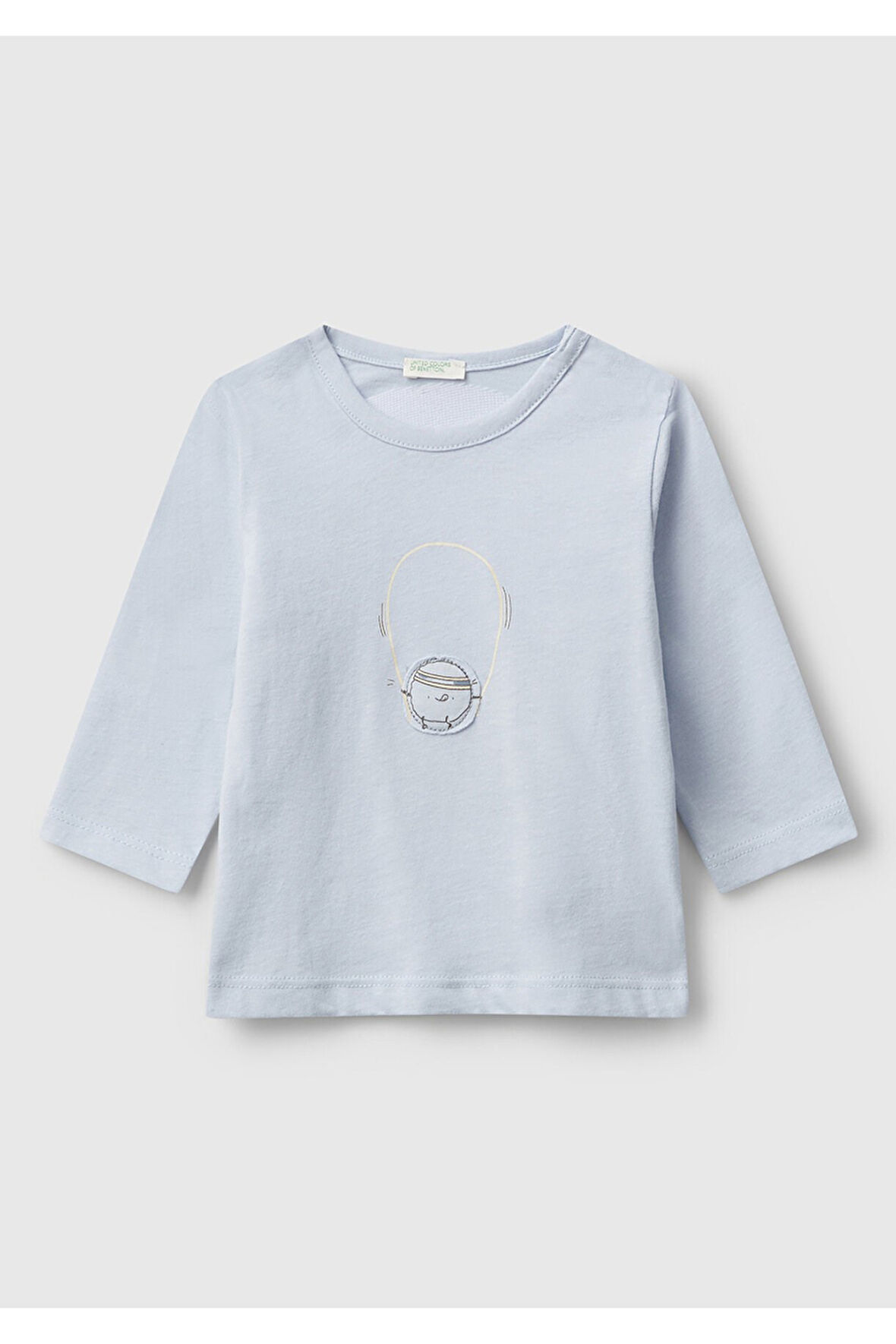 Benetton Yenidoğan Mavi Uzun Tshırt