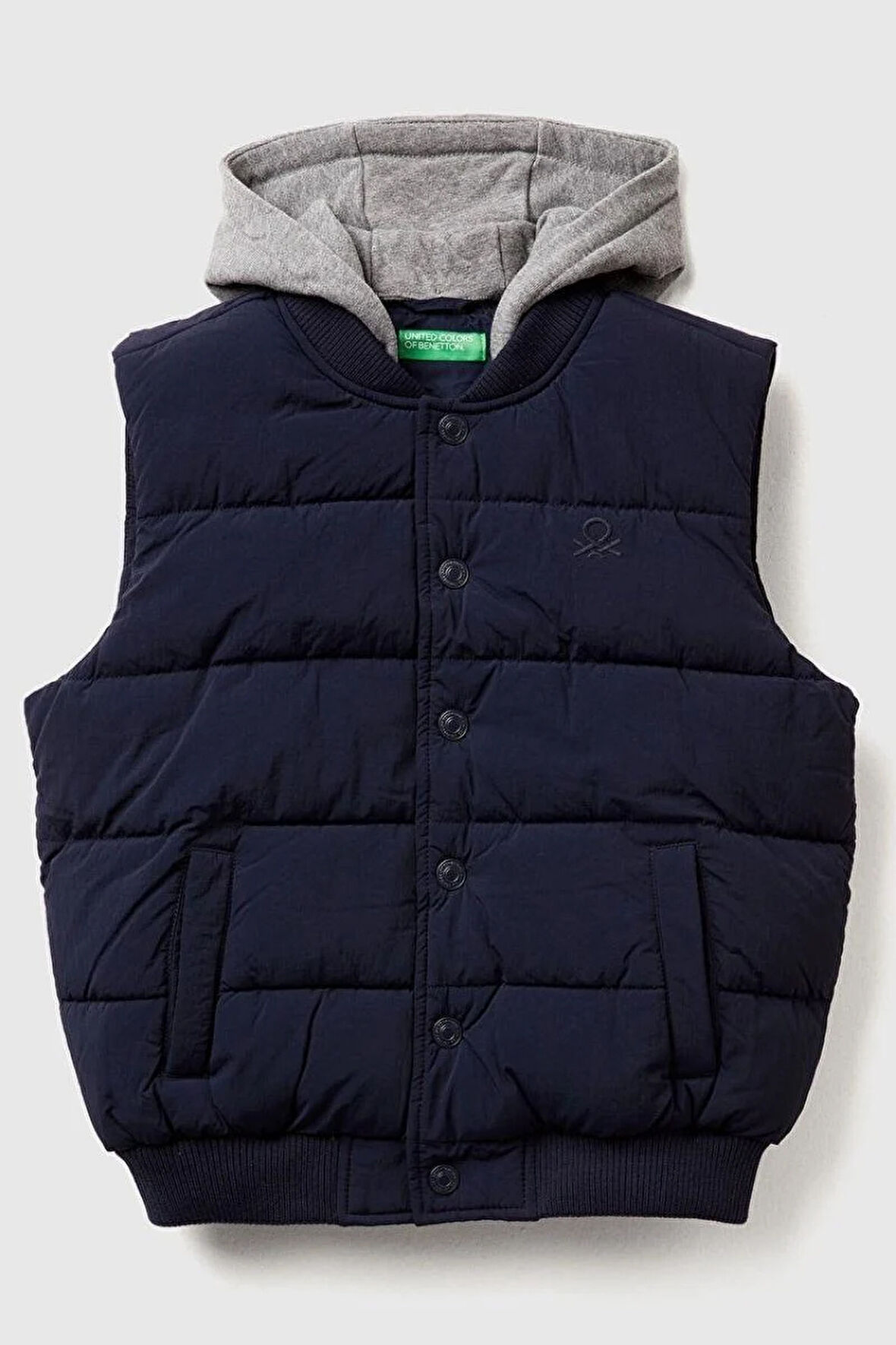 United Colors of Benetton Erkek Çocuk BNT-2IGGCJ012-25K Puffer Yelek Lacivert