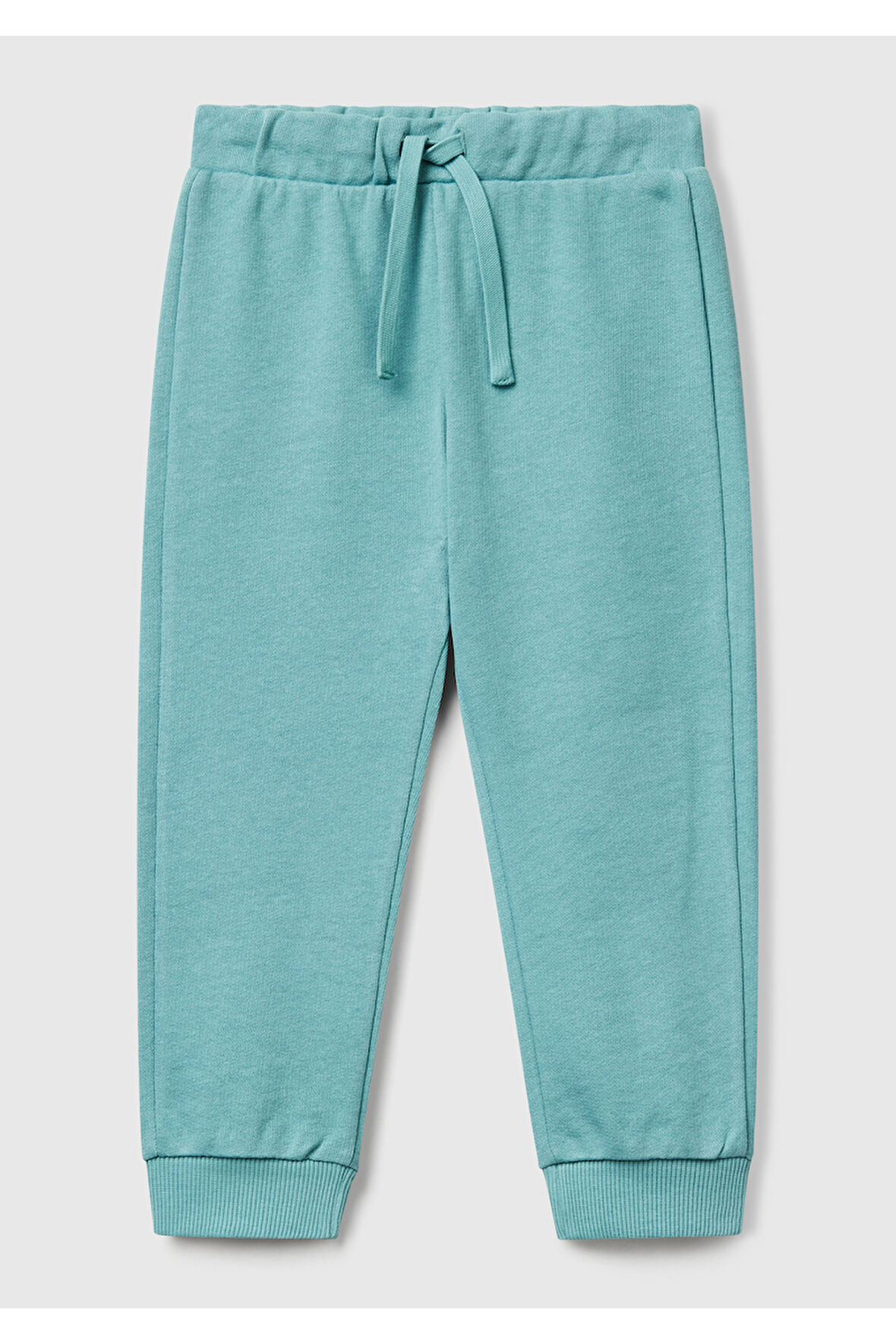 Erkek Çocuk Gri-Yeşil Arka Cebi Logo Eşofman Altı