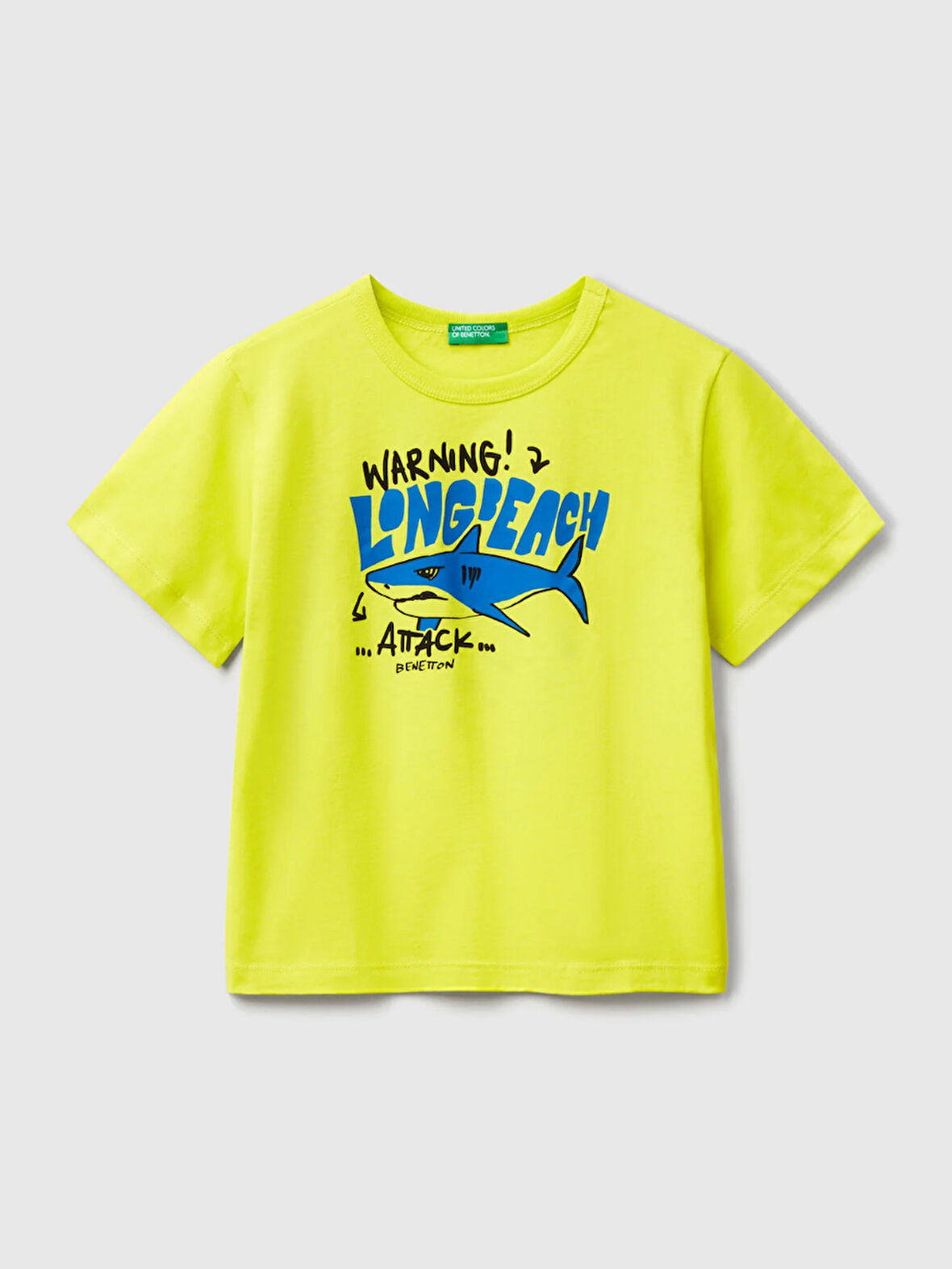 Benetton Erkek Çocuk Baskılı Tshirt 1-6 Yaş Sarı