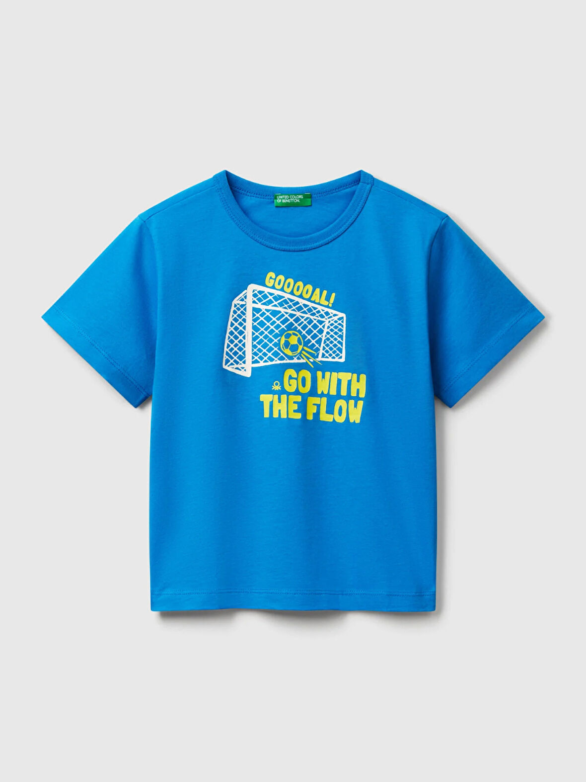 Benetton Erkek Çocuk Baskılı Tshirt 1-6 Yaş Mavi