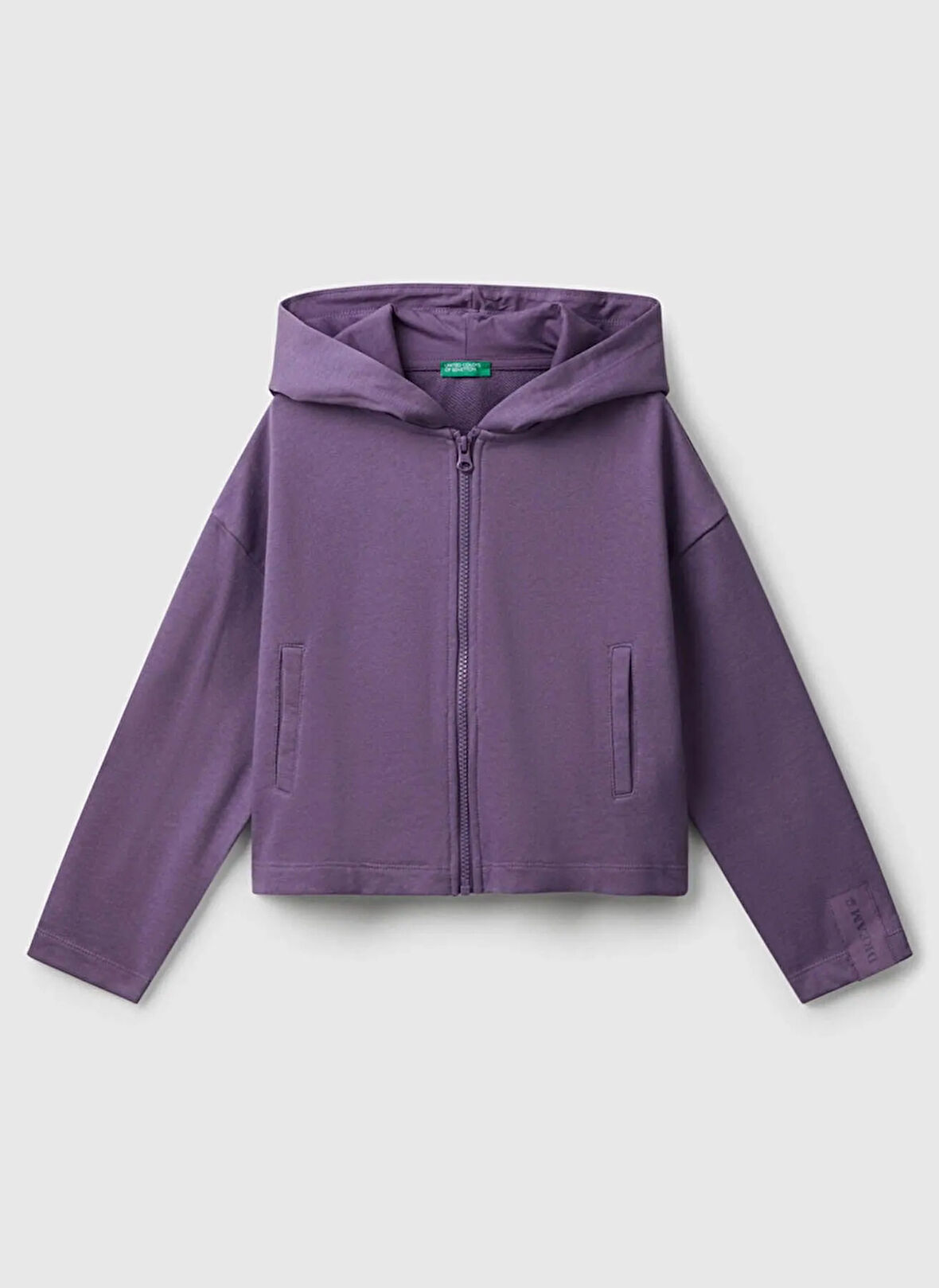 Benetton Baskılı Kız Çocuk Mor Sweatshırt 3NBMC505E