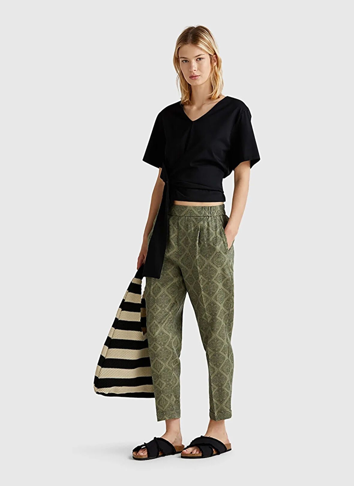 Benetton Pantolon, XL, Yeşil