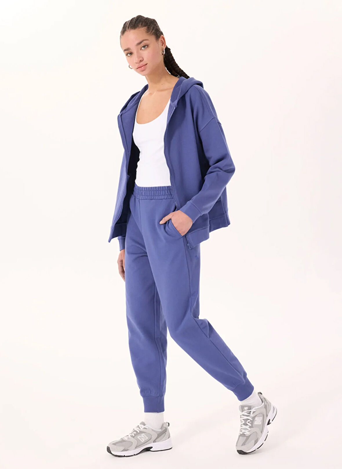 United Colors of Benetton Mavi  Kadın Regular Fit Eşofman Altı 3UNIDF01A