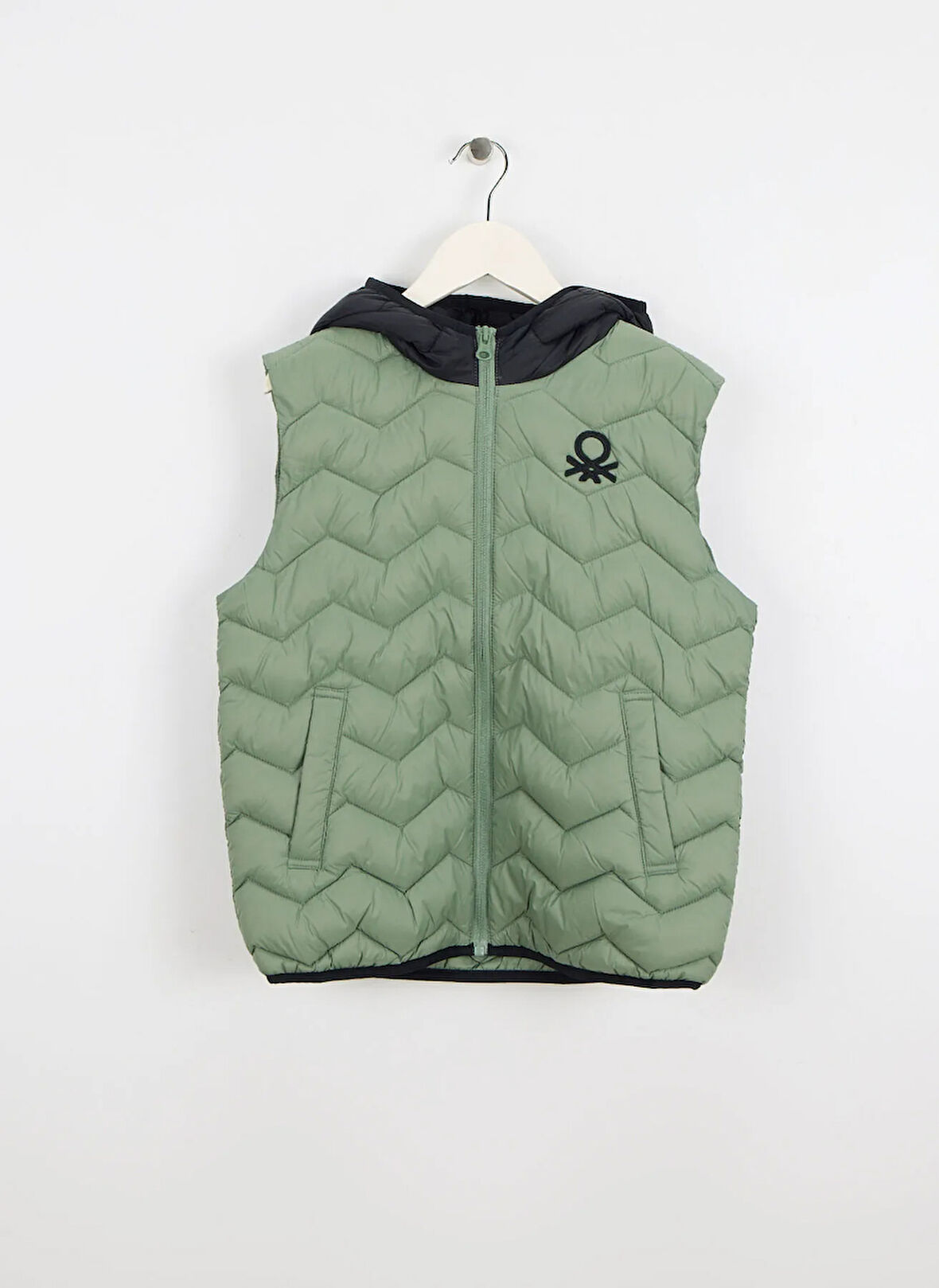 Benetton Nakışlı Haki Erkek Çocuk Yelek 2TWDCJ00R