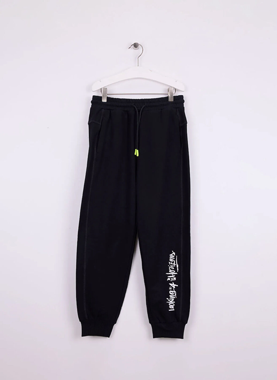 Benetton Lastikli Paça Siyah Erkek Çocuk Eşofman Altı 33NVCF06D