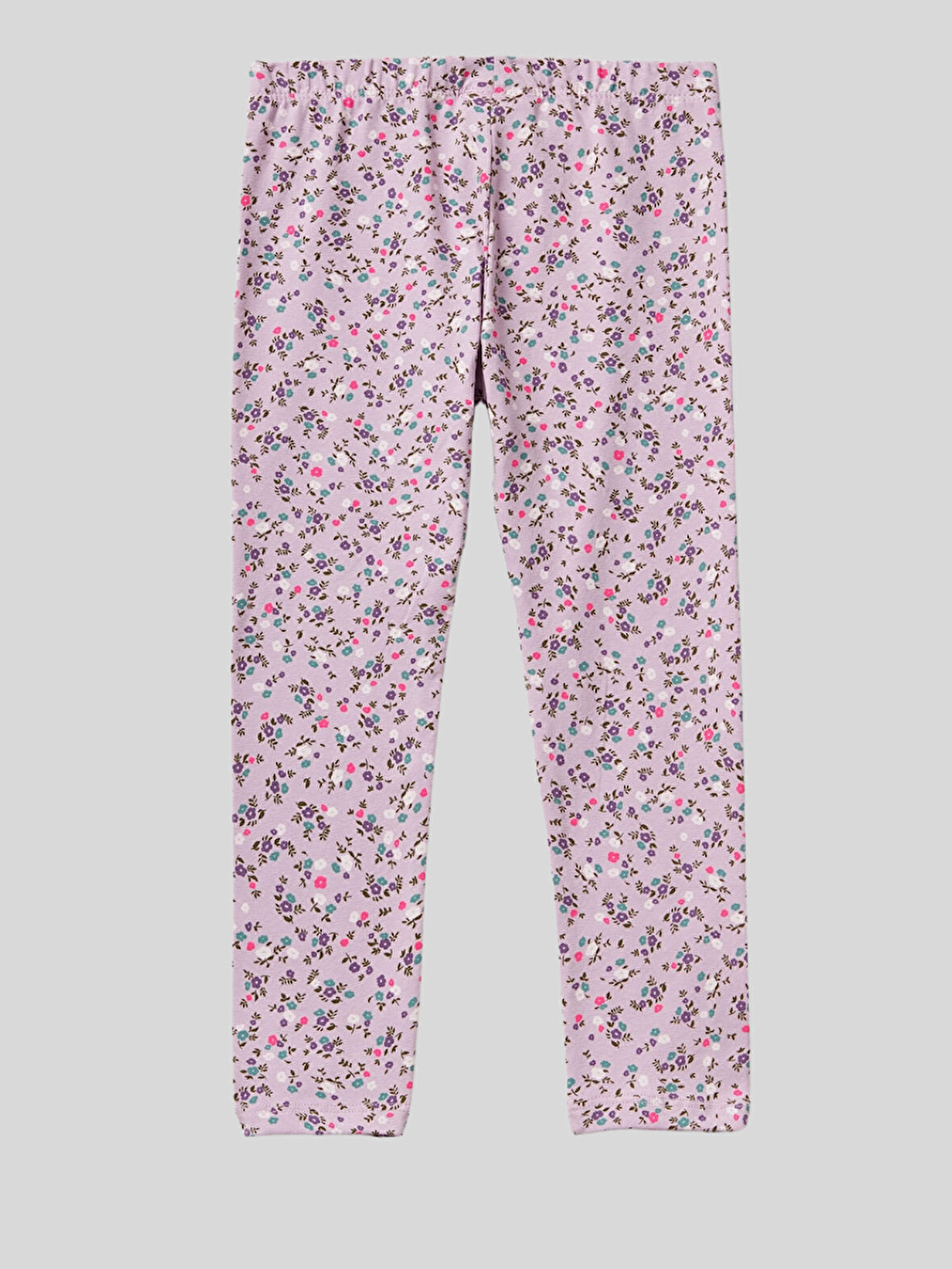 Benetton Kız Çocuk Desenli Tayt 1-6 Yaş Lila