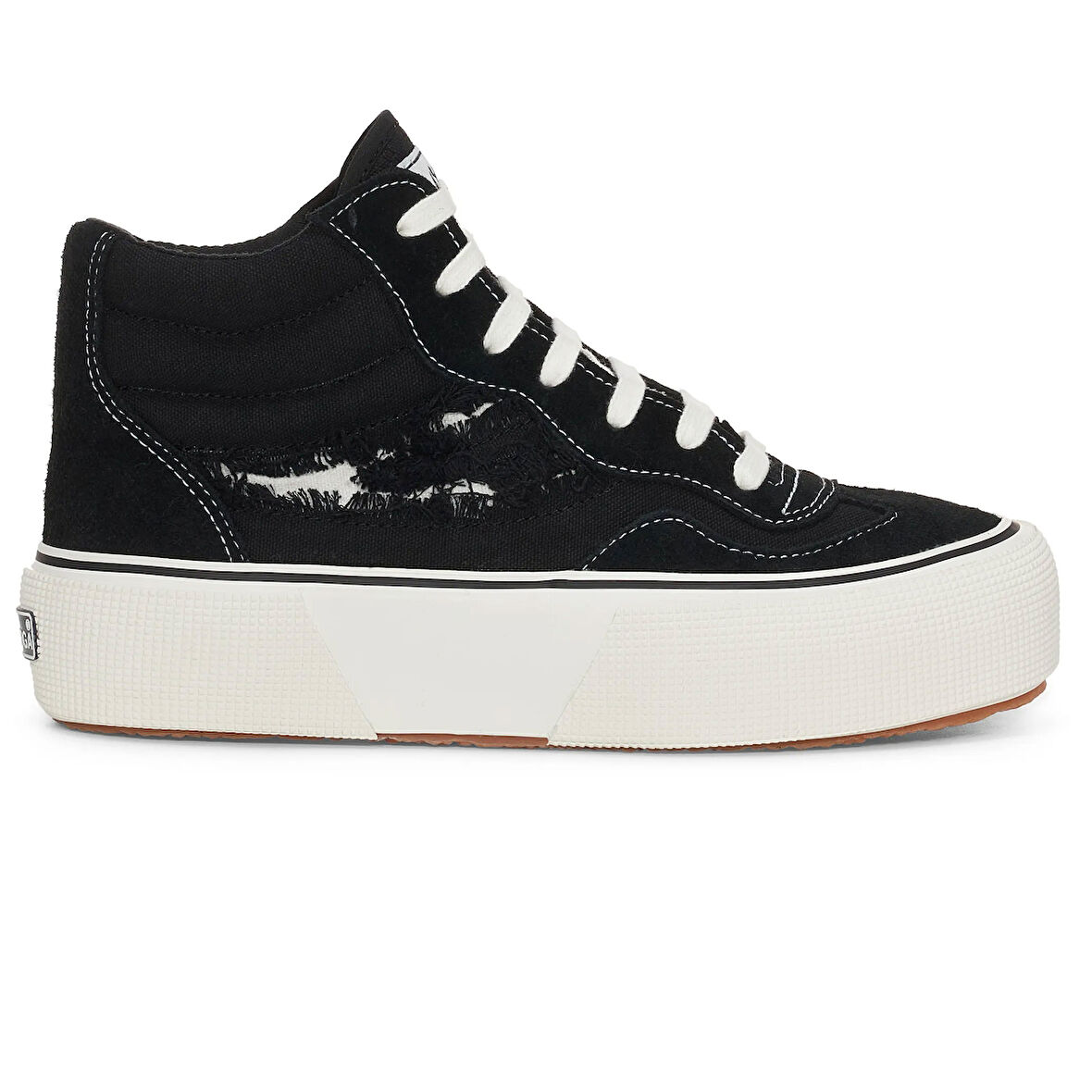 Superga 3141 REVOLLEY MID RIPPED Kadın Siyah Sneaker S6126TW-A6M 