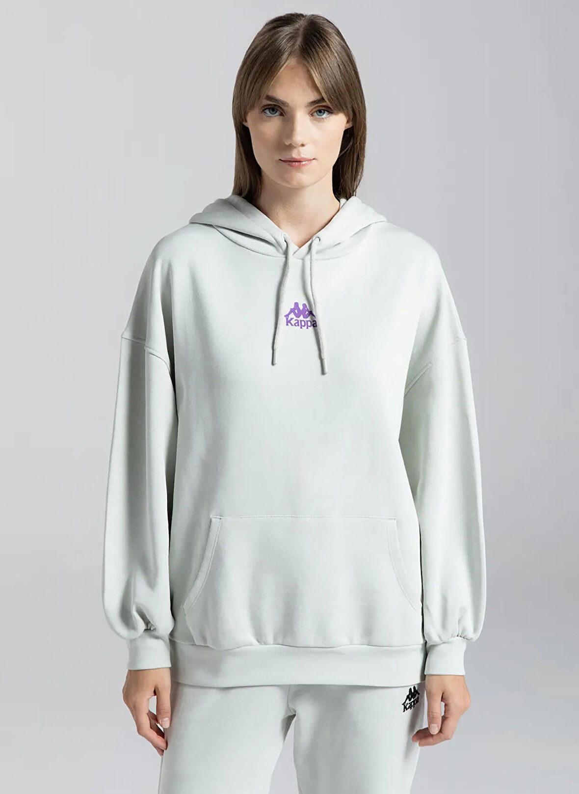 Kappa Zip Ceket, S, Gri