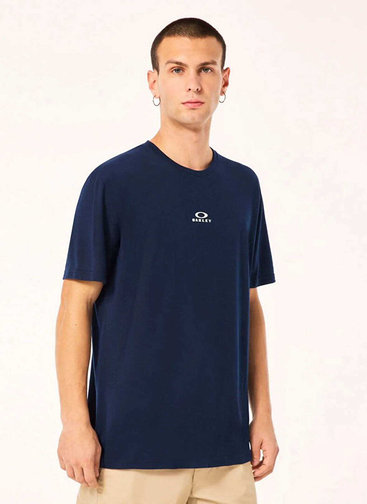 Oakley BARK NEW SS Lacivert Bisiklet Yaka Normal Düz Erkek T-Shirt