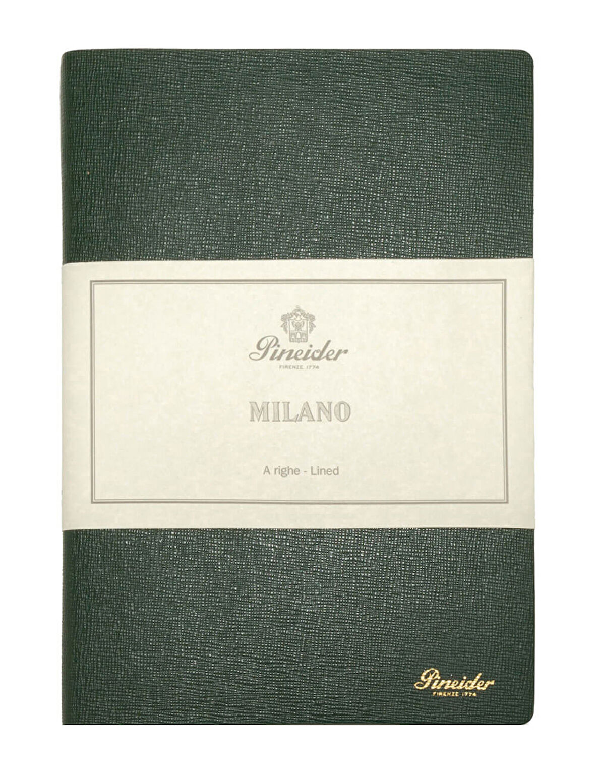 Pineider Defter Milano 14.5x21 cm Yeşil Gold CNR1S099107374