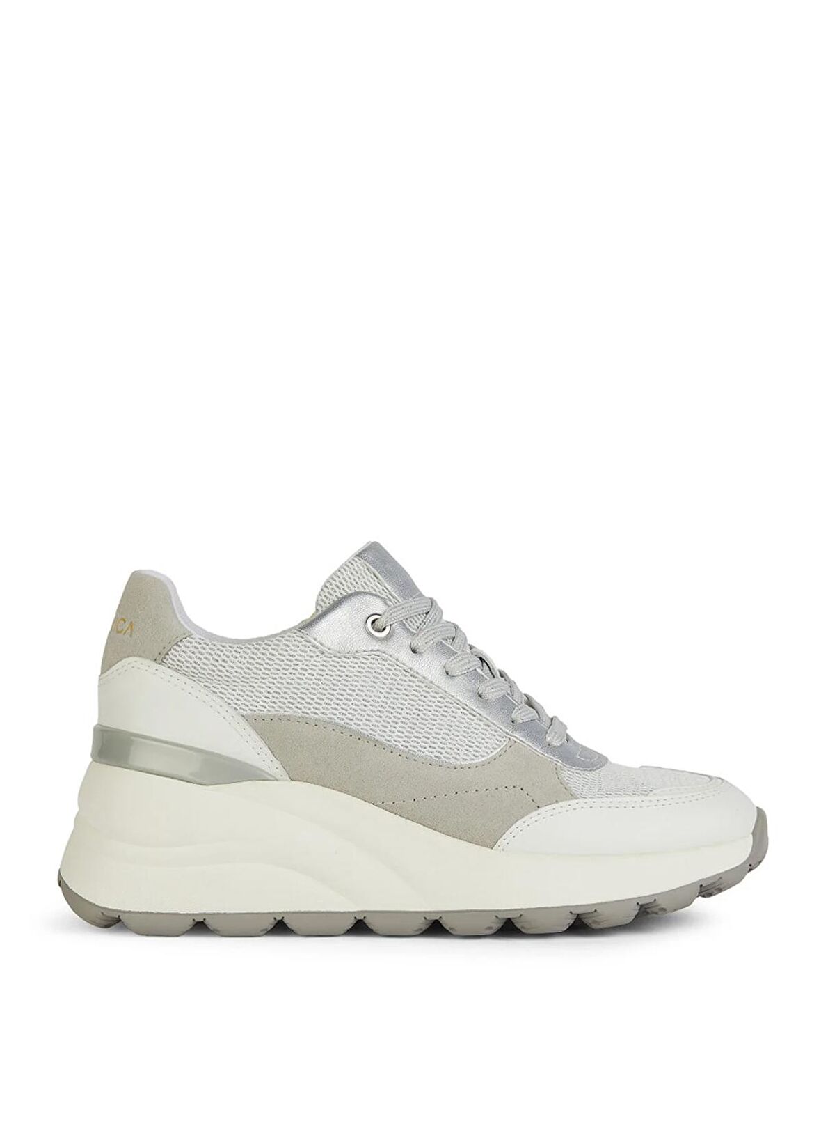 Geox Beyaz - Gümüş Kadın Sneaker D SPHERICA EC13 A