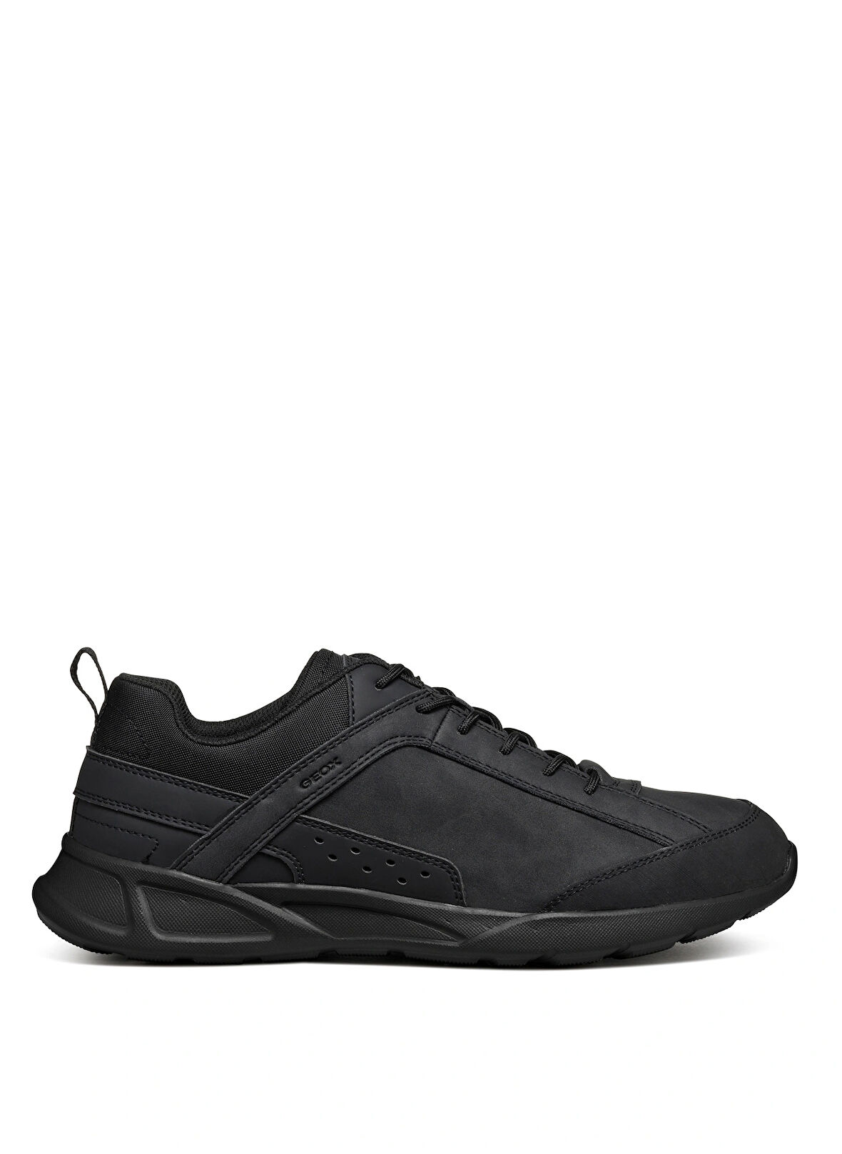 Geox Siyah Erkek Sneaker U SANZIO C - NBK SYNT.LEA
