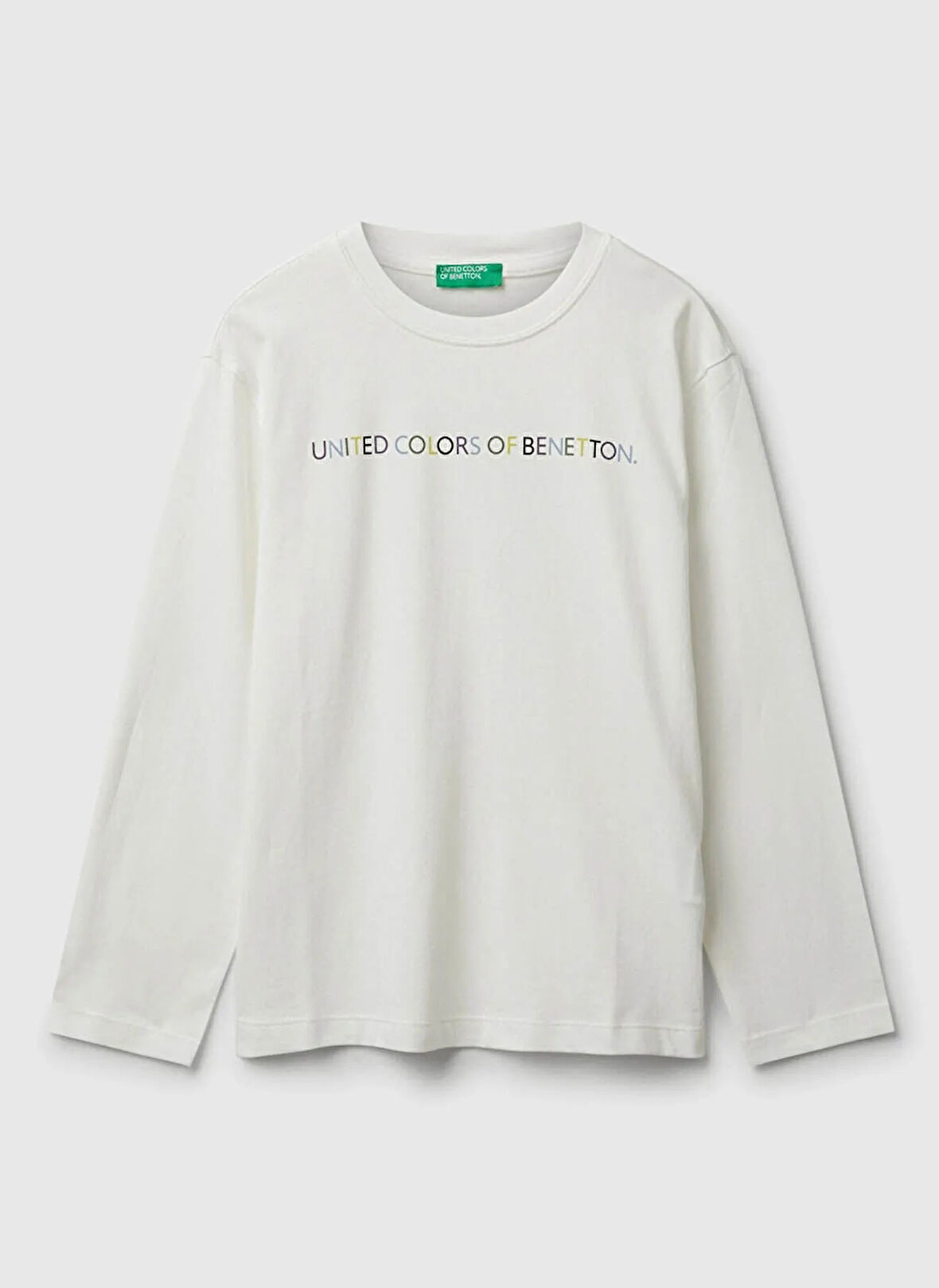 Benetton Baskılı Ekru Erkek Çocuk T-Shirt 3I1XC10Q3