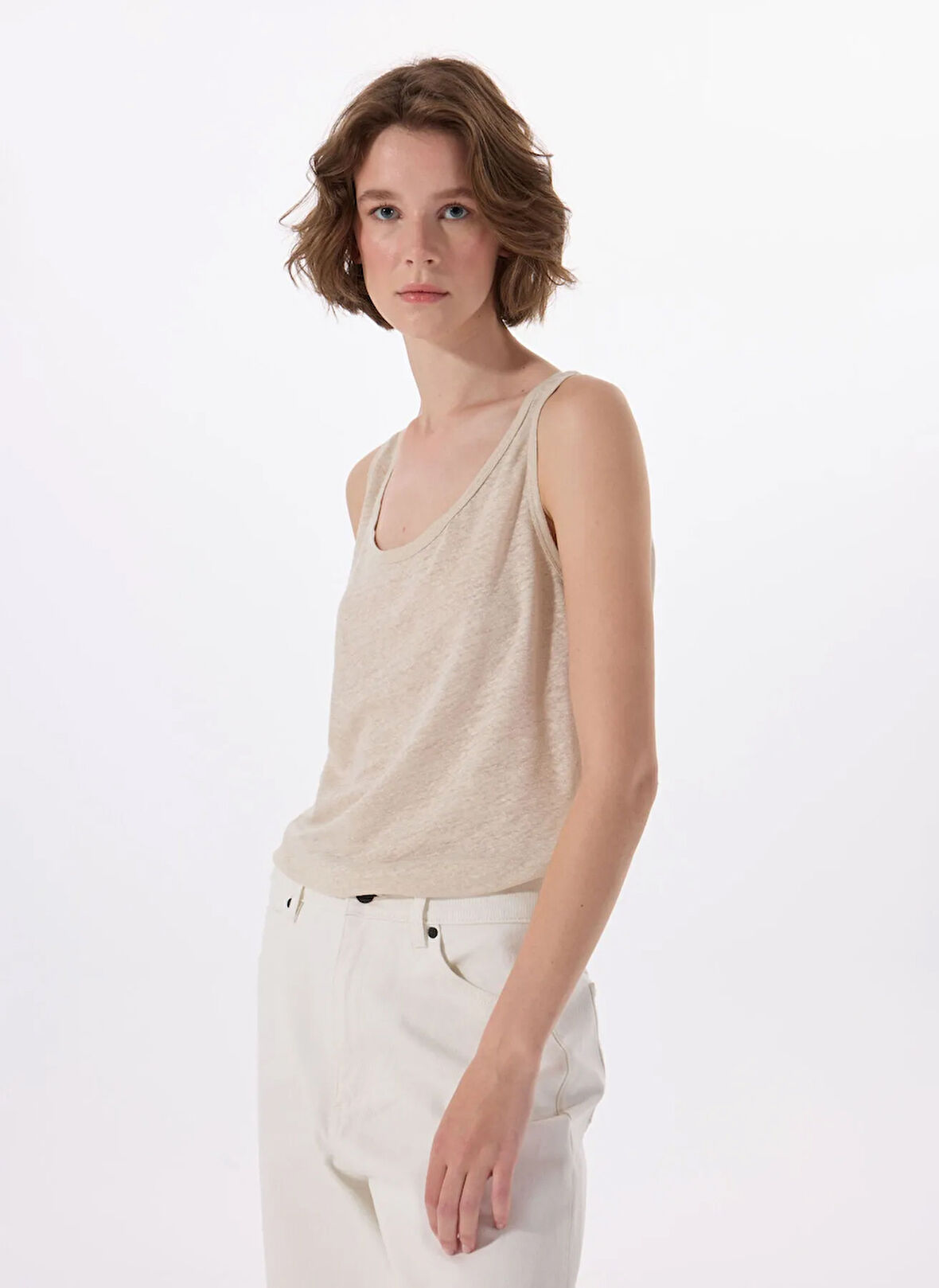 Benetton Yuvarlak Yaka Taş Kadın Atlet 37UJE8398