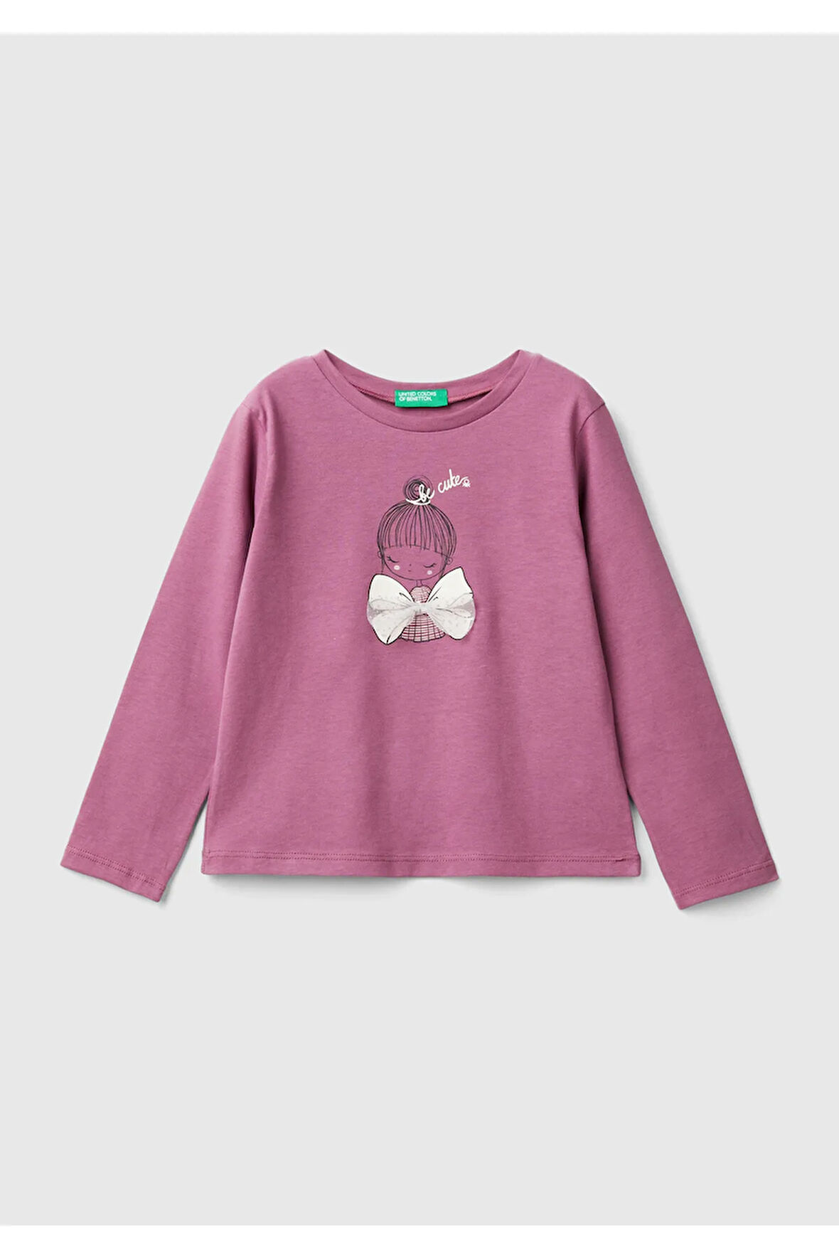 United Colors Of Benetton Kadın / Kız Pembe Tişört (Model Kodu: 3Atng10Ga )