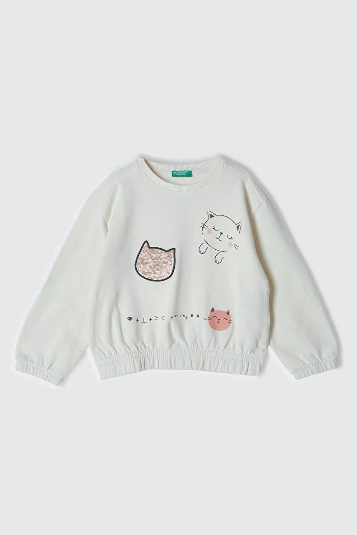 Kız Bebek Sweatshirt - Beyaz | 12-18AY