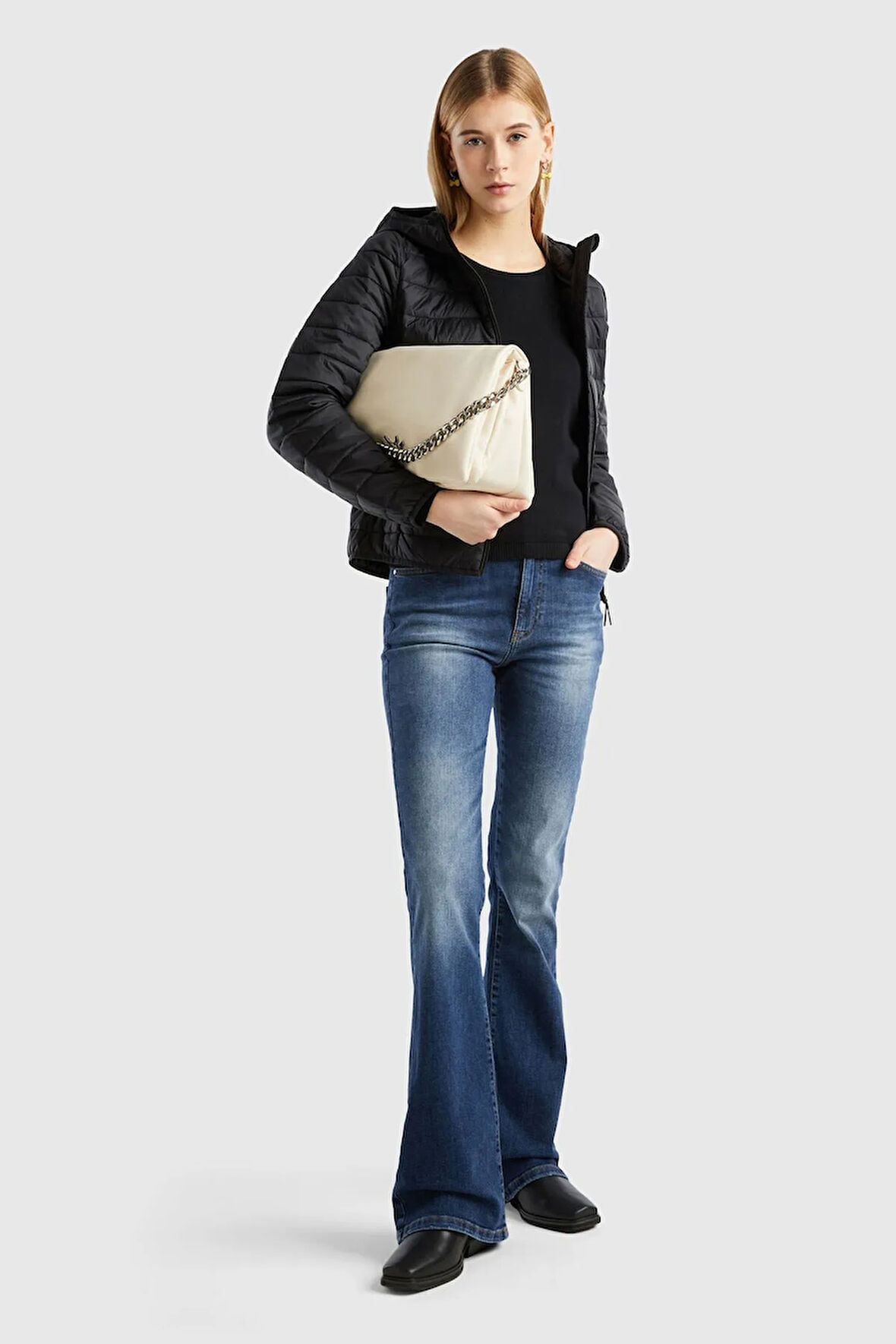 United Colors Of Benetton Kadın / Kız Siyah Mont (Model Kodu: 124A2Twddn024 )