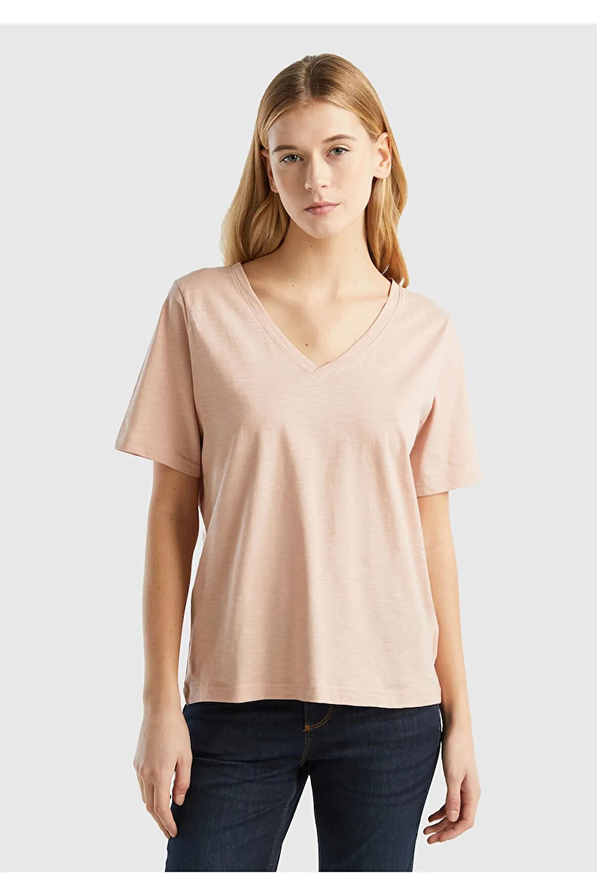 United Colors Of Benetton Kadın / Kız Kahverengi Tişört (Model Kodu: 124P3Bvxd400H )