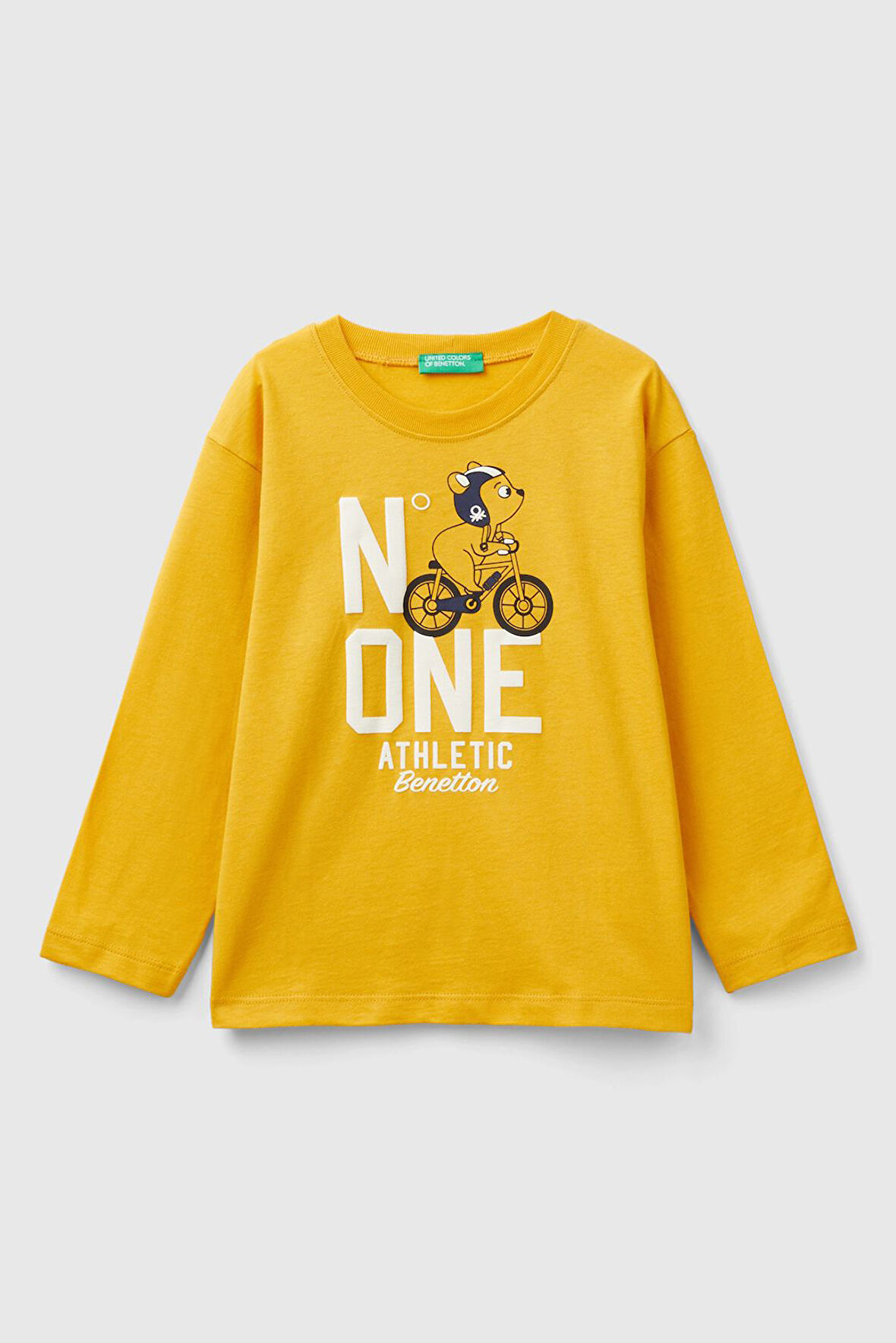 Erkek Çocuk Bisiklet Yaka Uzun Kollu T-Shirt - Sarı | 18-24 AY