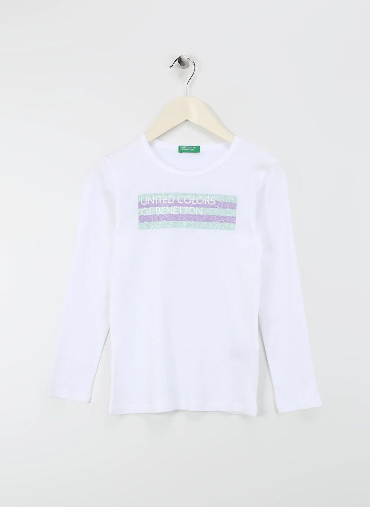 Benetton Beyaz Kız Çocuk T-Shirt 3I9WC10HA