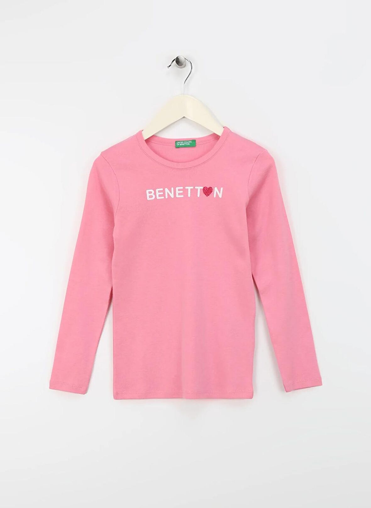 Benetton Pembe Kız Çocuk T-Shirt 3I9WC10HA