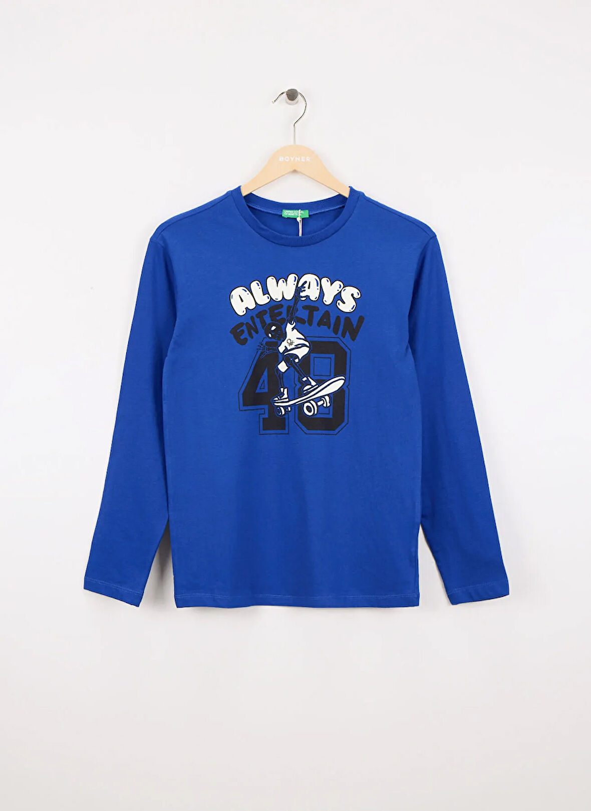 Benetton Baskılı Saks Erkek Çocuk T-Shirt 3JERC10QO