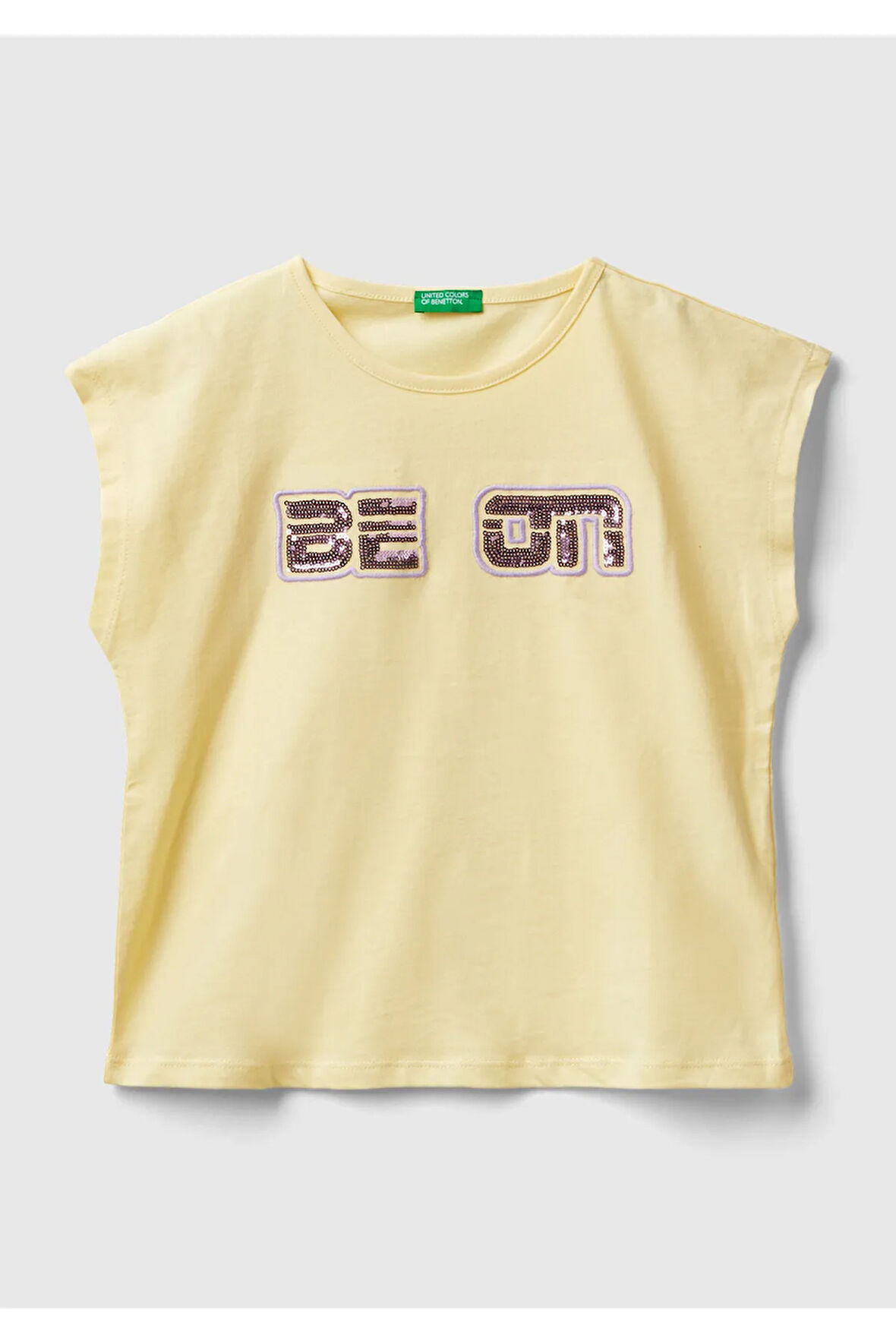 United Colors Of Benetton Kadın / Kız Sarı Tişört (Model Kodu: 224P3I1Xc10J8 )