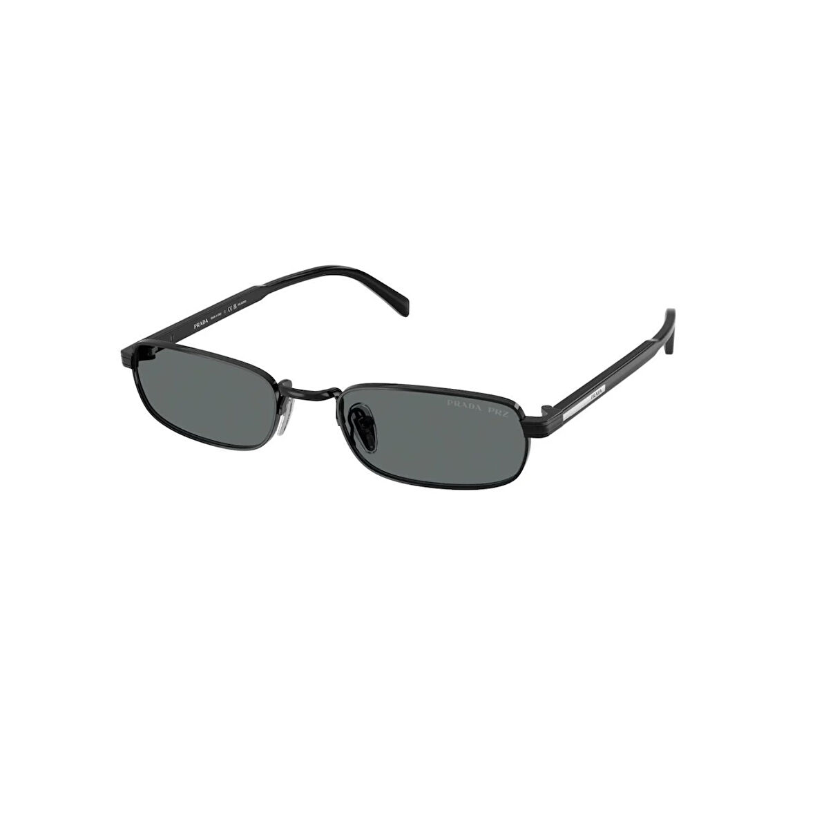 Prada PR B54S 1AB5Z1 54 Unisex Dikdörtgen Siyah Metal Güneş Gözlüğü