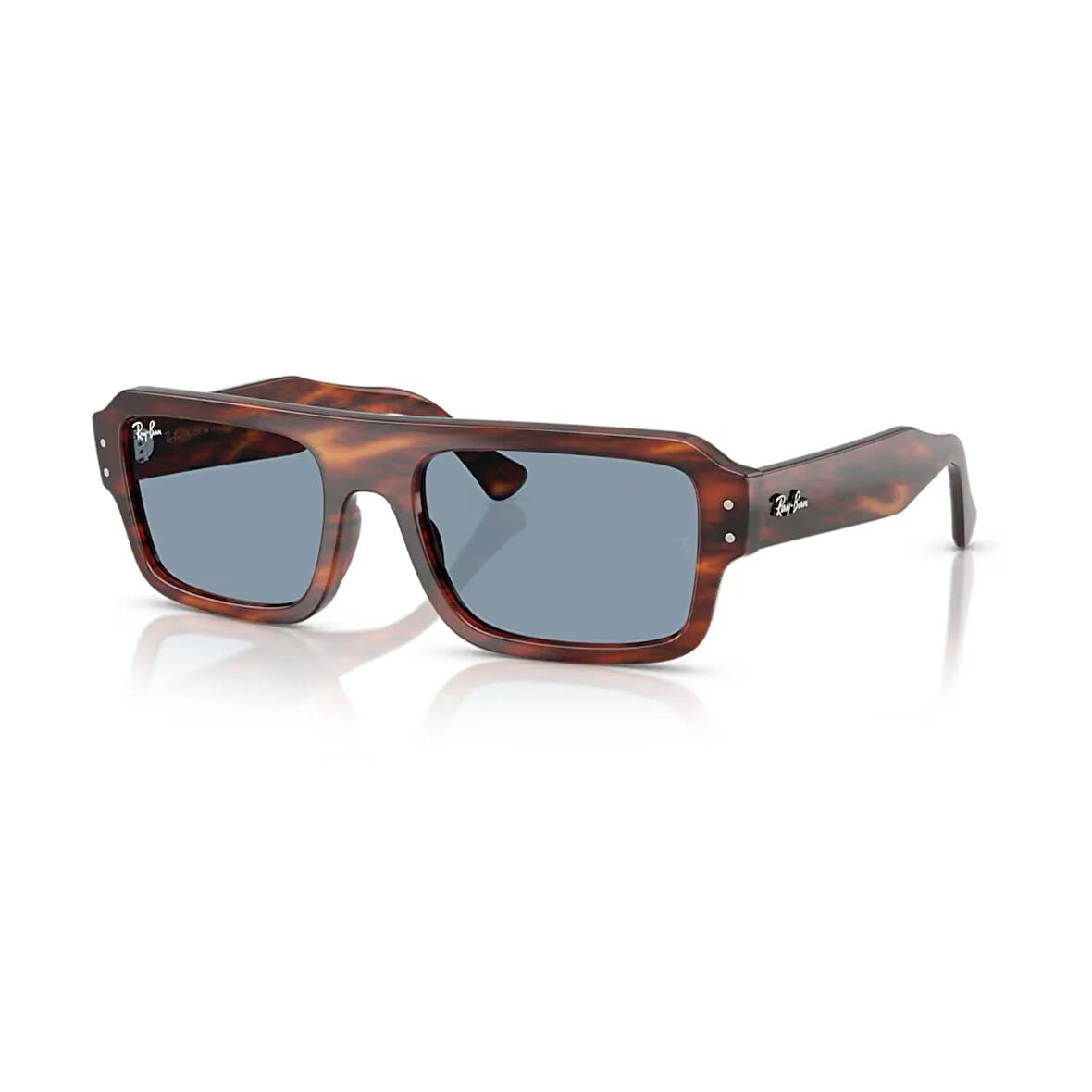 Ray-Ban RB 4454 139856 56 Lukas Unisex Dikdörtgen Kırçıllı Kırmızı Kemik Güneş Gözlüğü