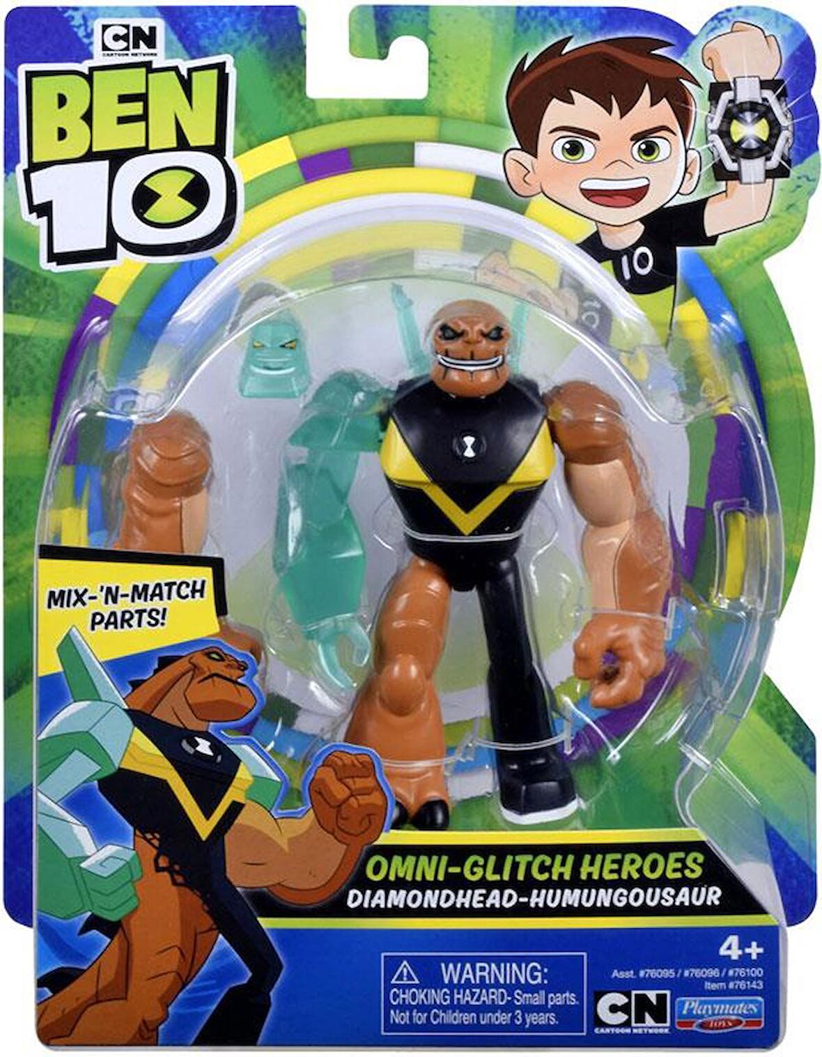 Ben 10 Omni- Glicht Heroes Diamondhead- Humungousaur 76100 76143 BEN47E10