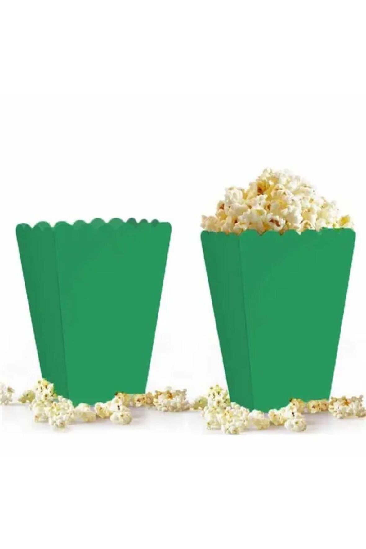 Popcorn Mısır Kutusu Yeşil Renk 8 Adet