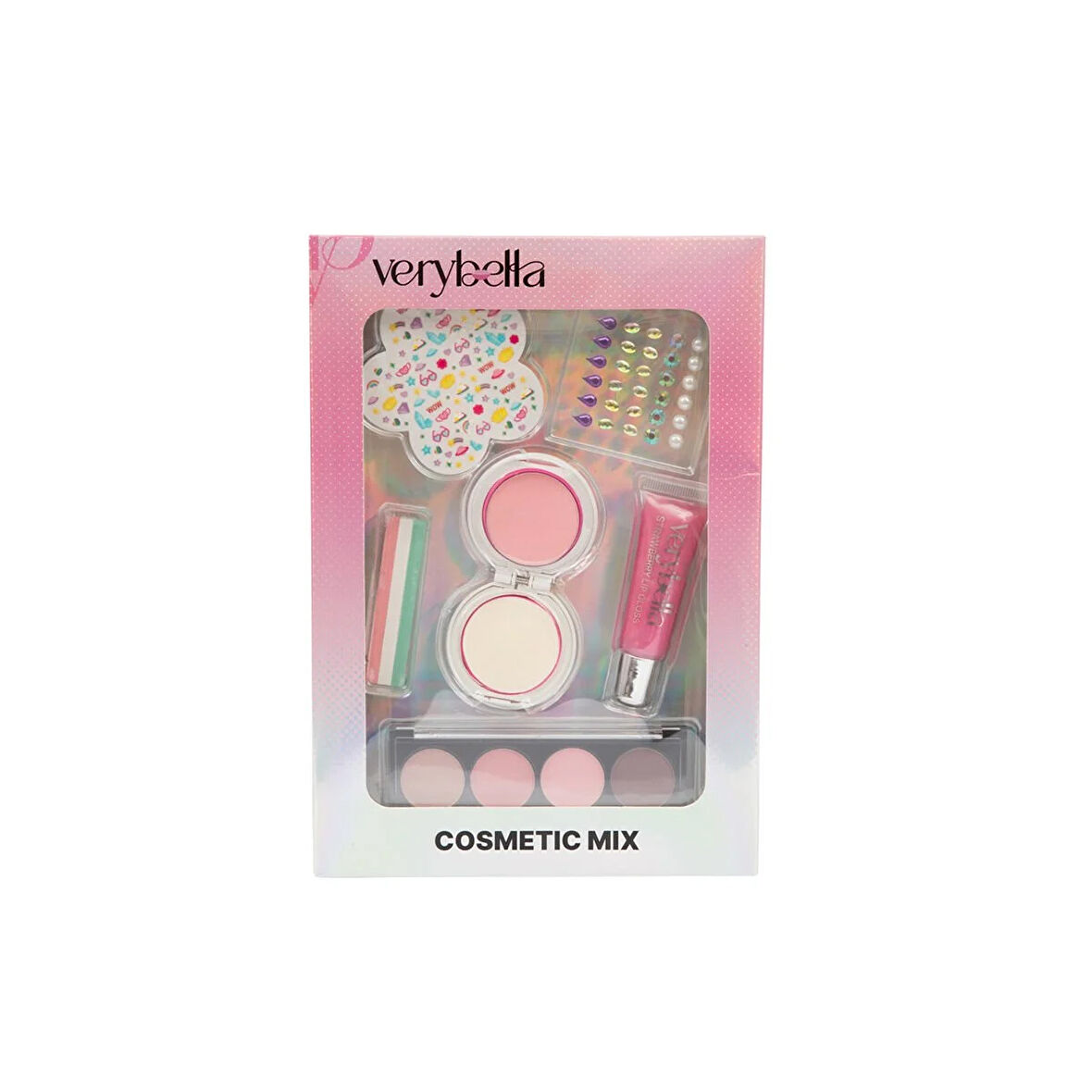 VRB83000 Very Bella Güzellik Seti (saç tebeşiri+far+yüz boyası+lip gloss+sticker