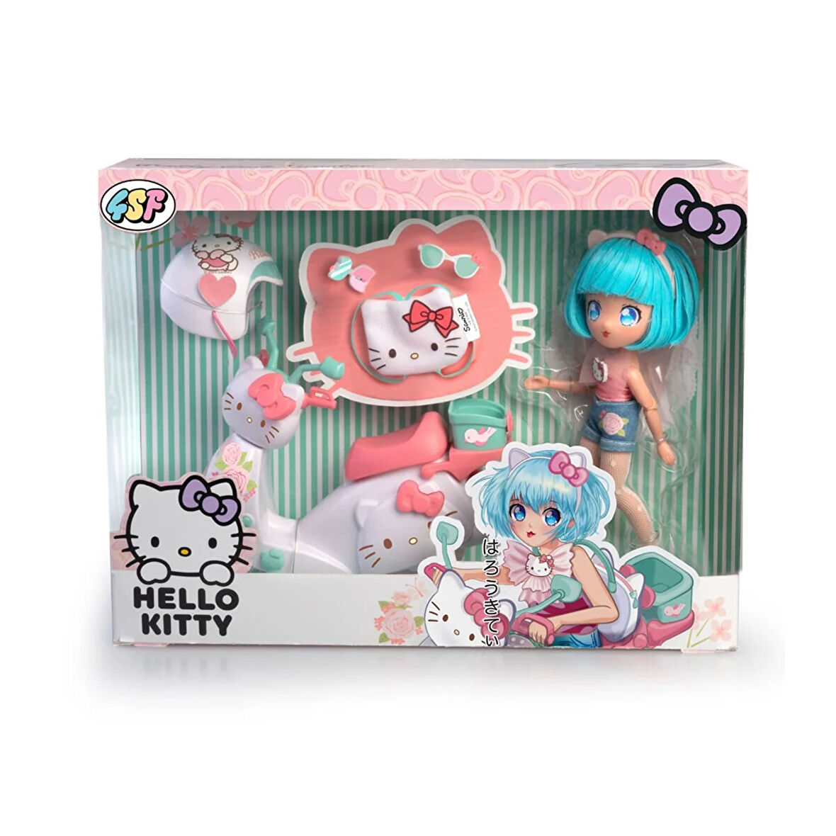 HKTF3000 Hello Kitty Manga Bebek ve Pretty Pink Scooter