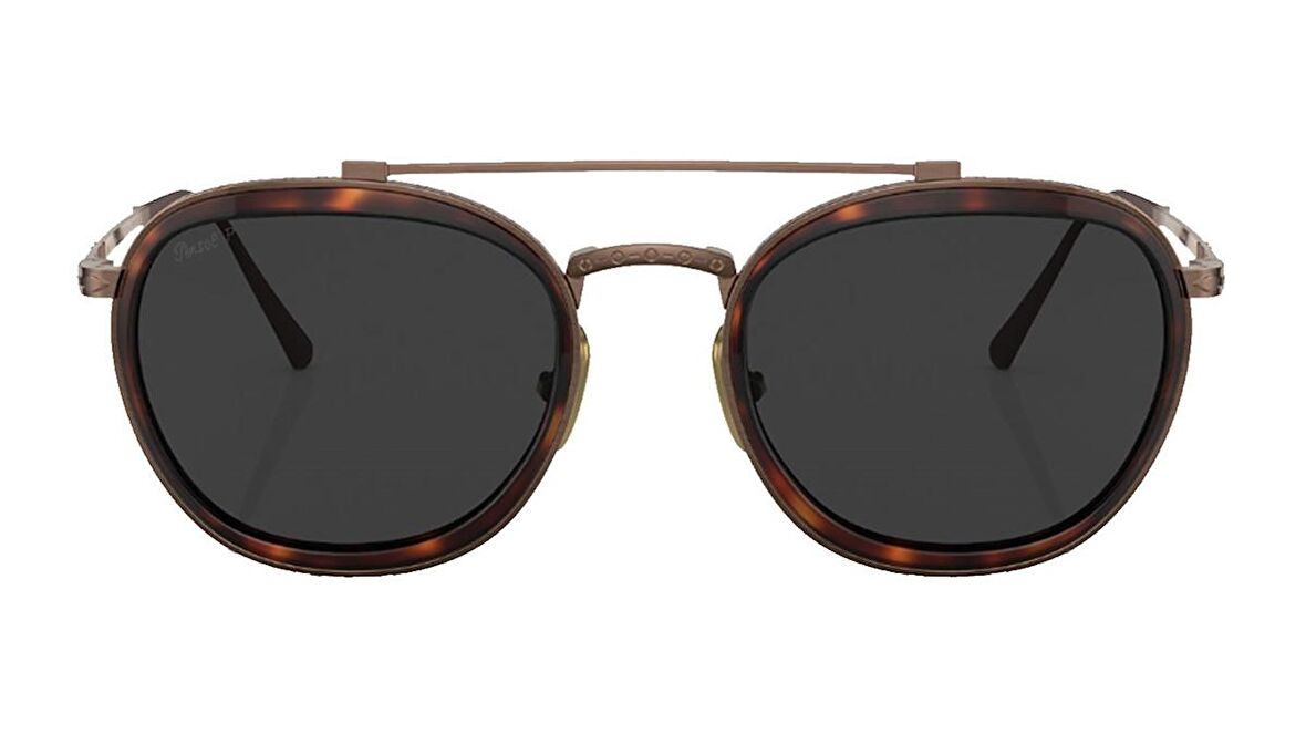 PERSOL  5008-ST 801648 51  Erkek/Kadın KAHVE Yuvarlak Çerçeve Güneş Gözlüğü