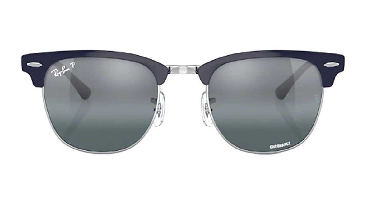 RAY-BAN  3716 9254/G6 51 CLUBMASTER METAL Unisex GÜMÜŞ Köşeli Çerçeve Güneş Gözlüğü