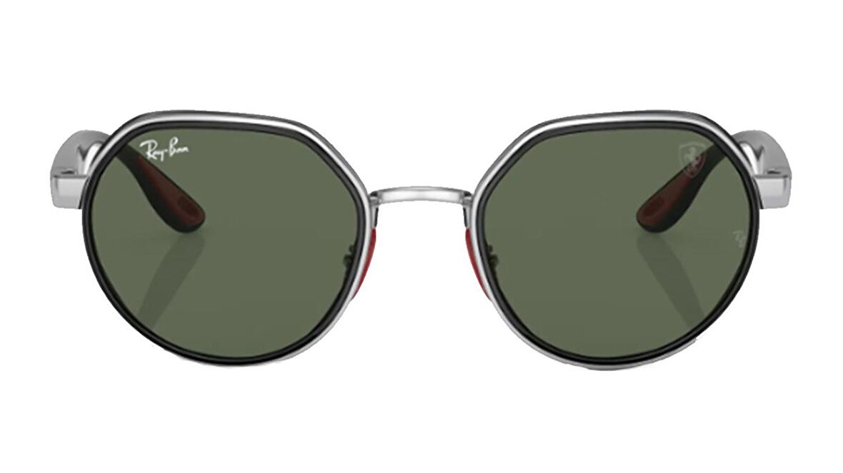 RAY-BAN FERRARI  3703M F00771 51  Erkek GÜMÜŞ Yuvarlak Çerçeve Güneş Gözlüğü