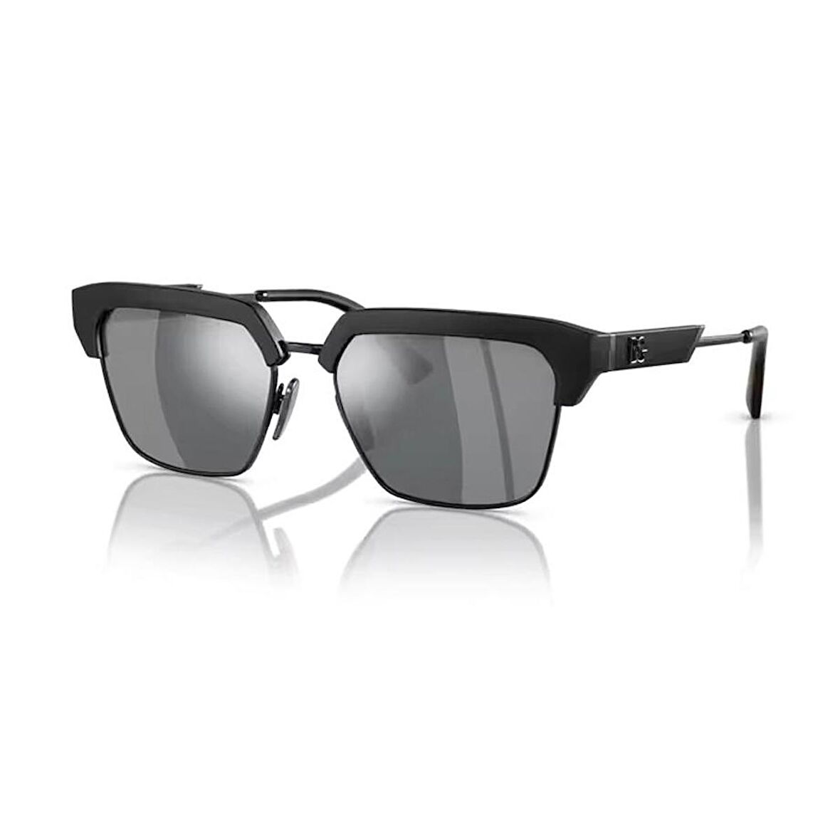 Dolce Gabbana DG 6185 25256G 55 Unisex Siyah Aynalı Güneş Gözlüğü