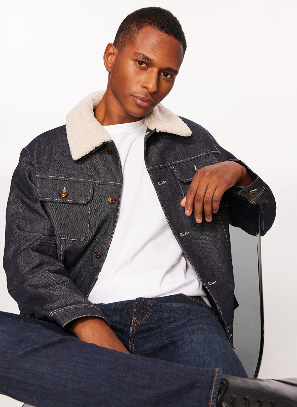 Erkek Denim Ceket 6RZB48 1500 INDIGO DENIM