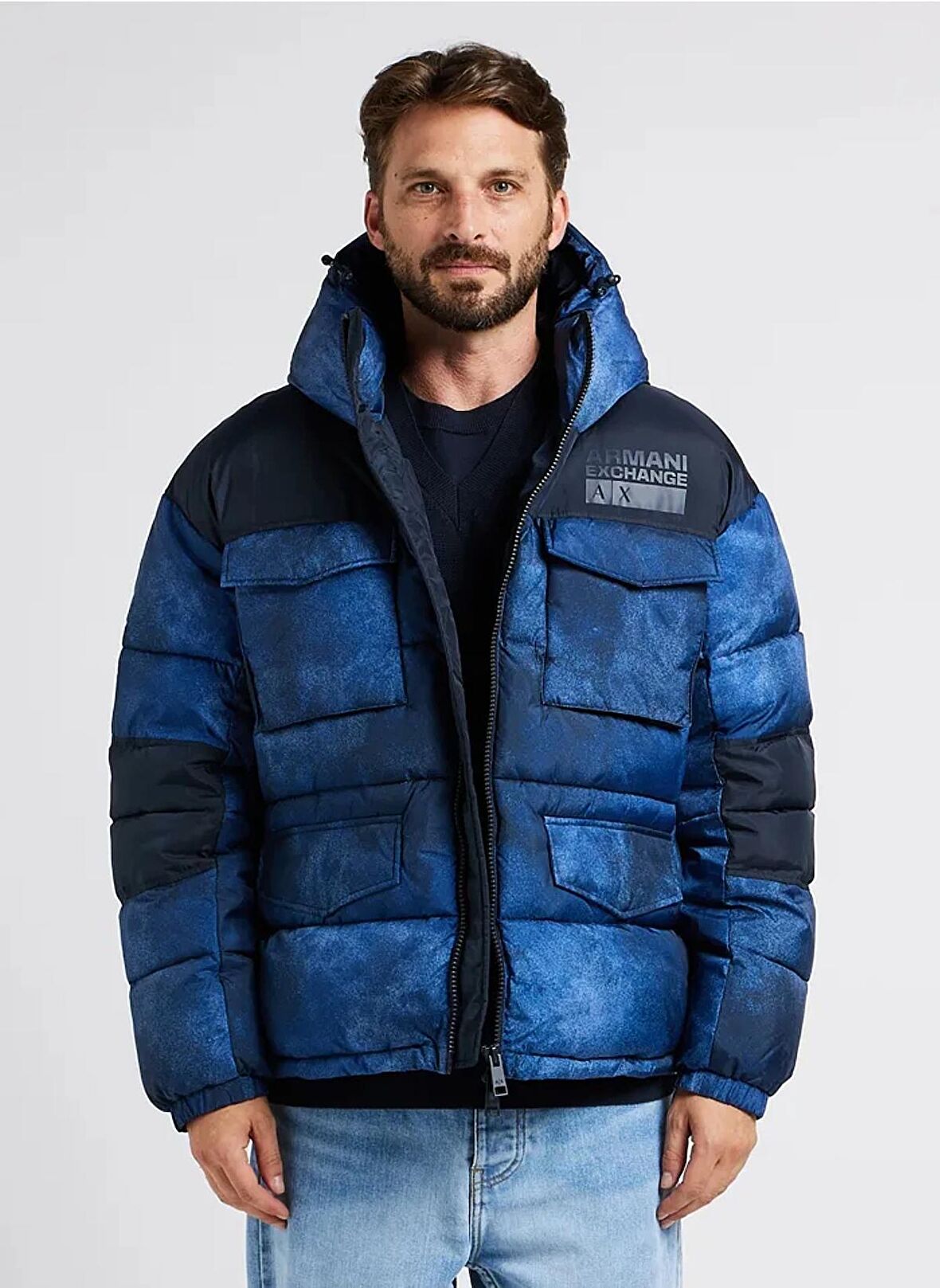 Lacivert Erkek Mont 6RZK30 45AJ BLUE SPRAY P./NAVY