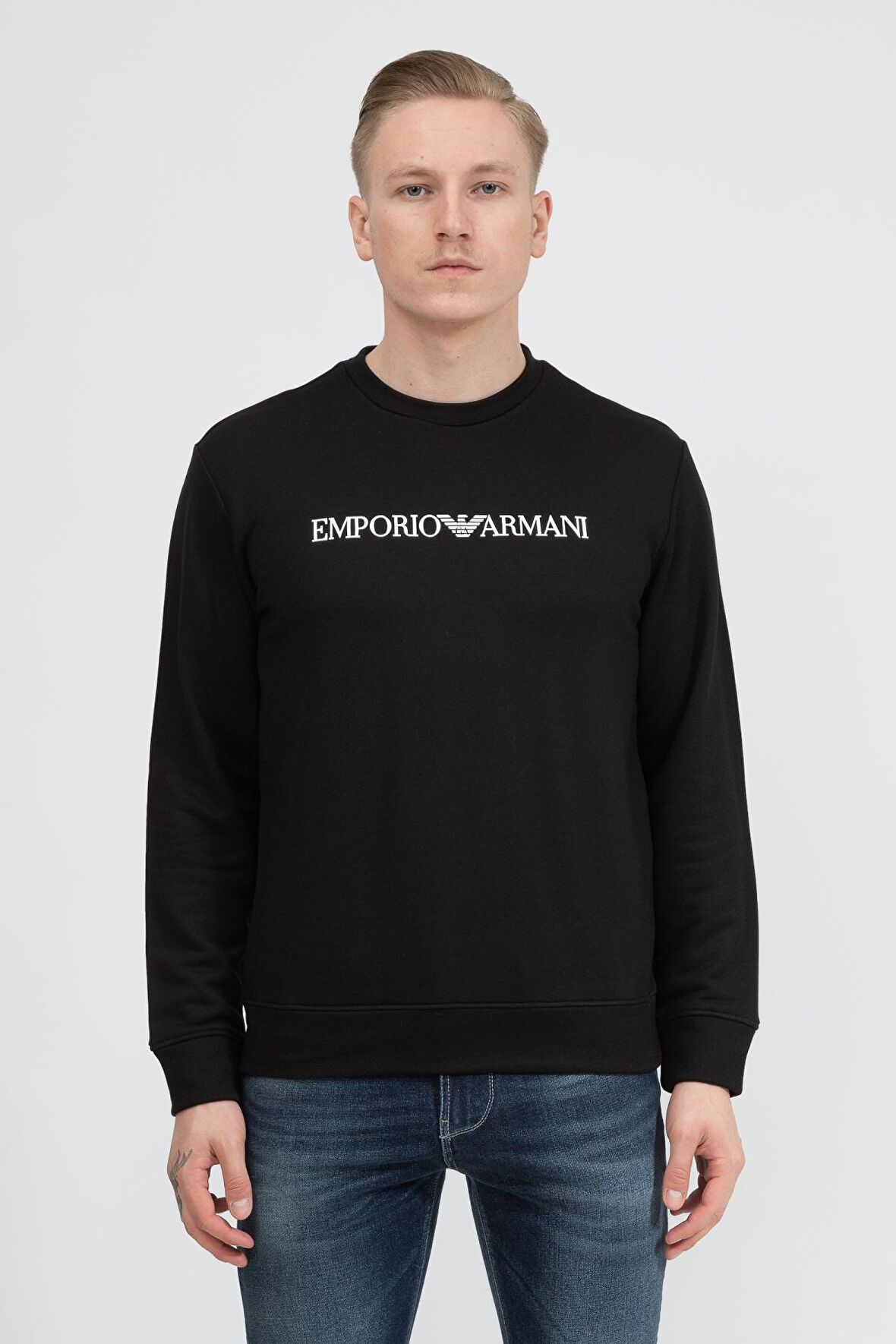 Erkek Bisiklet Yaka Sweatshirt