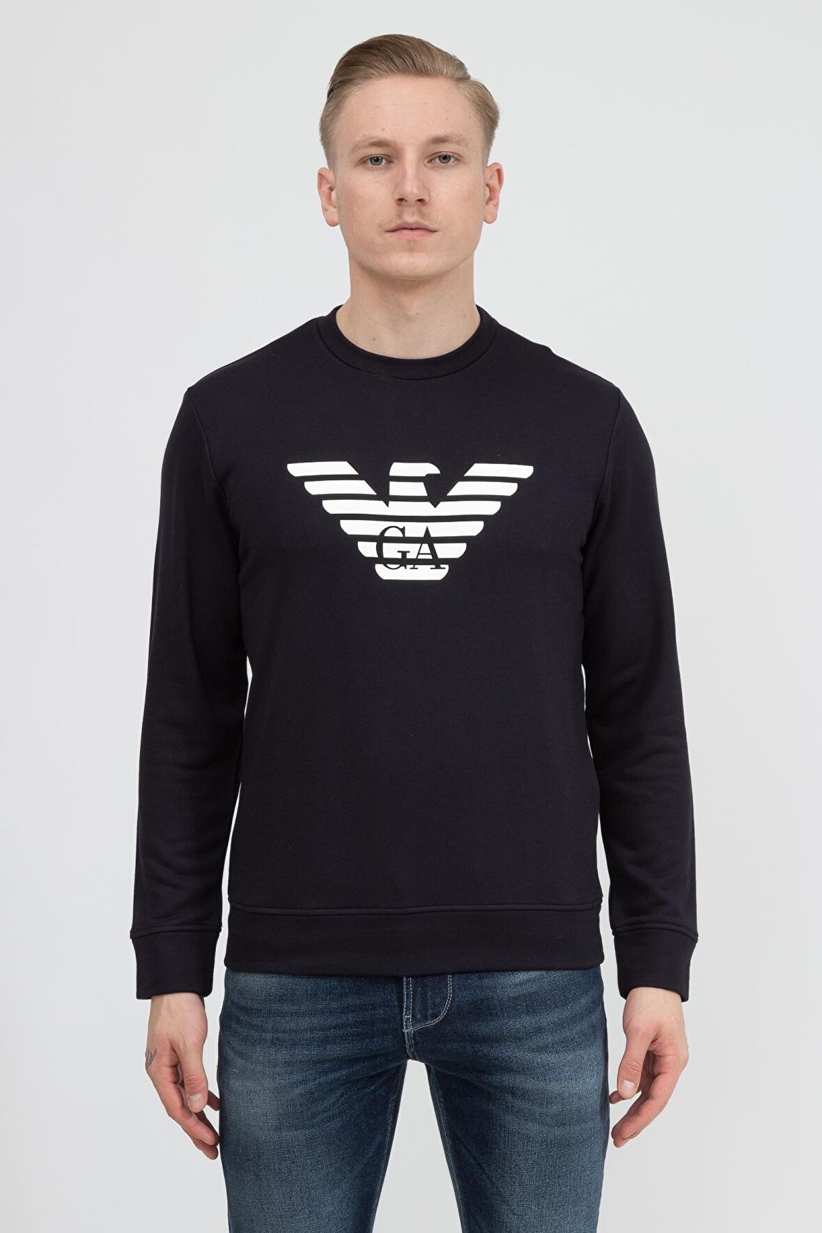 Erkek Bisiklet Yaka Sweatshirt