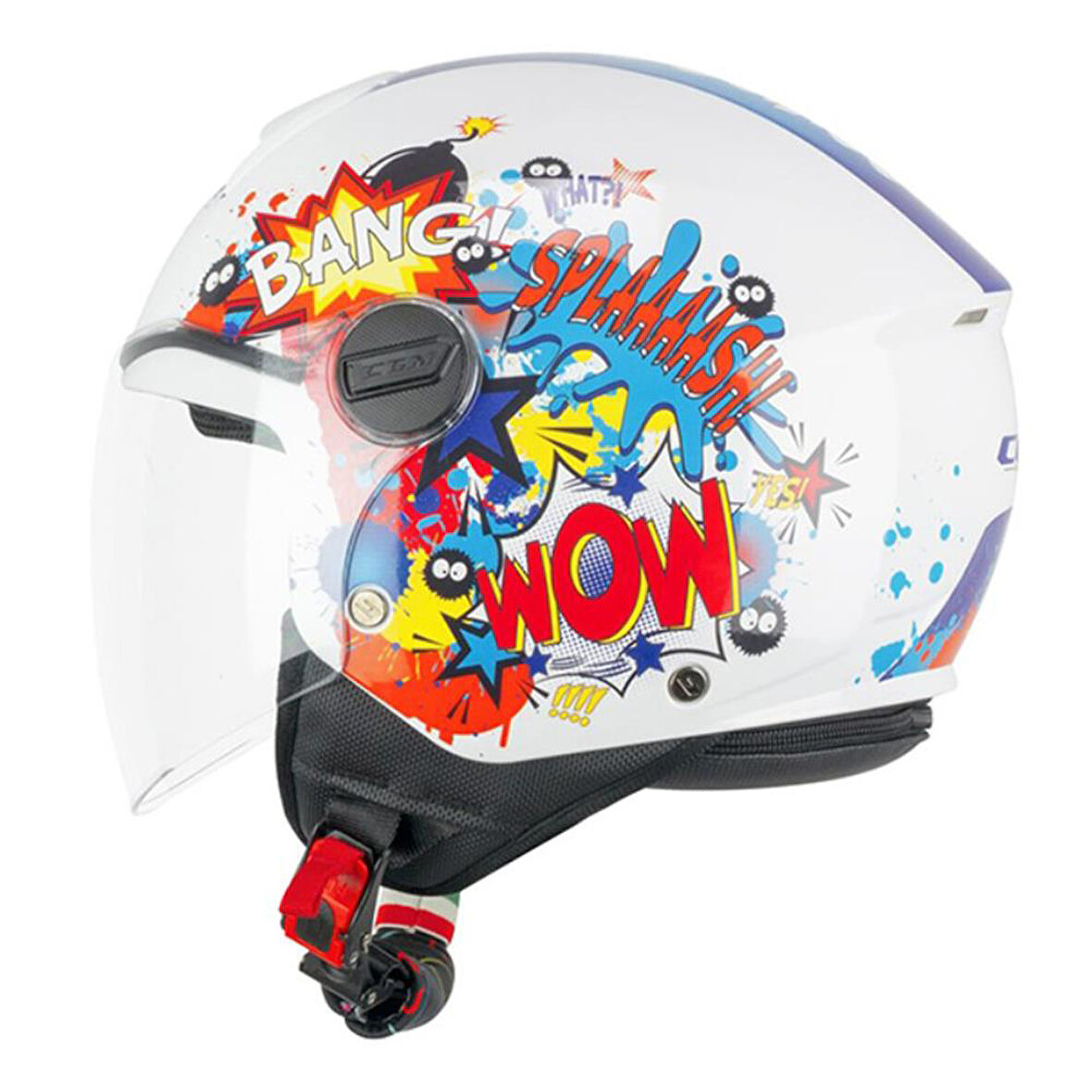 CGM 261G MINI COMICS ÇOCUK KASKI Beyaz-Mavi XL