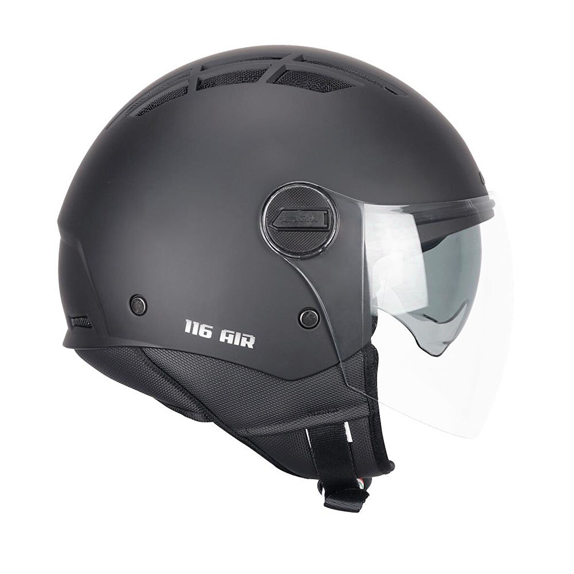 CGM 116A AIR Açık Kask SİYAH Uzun Vizör+Güneş Vizörlü -XL
