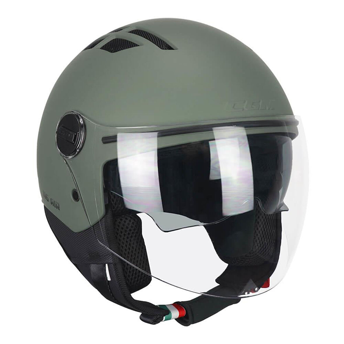 CGM 116A AIR Açık Kask YEŞİL Uzun Vizör+Güneş Vizörlü -XL
